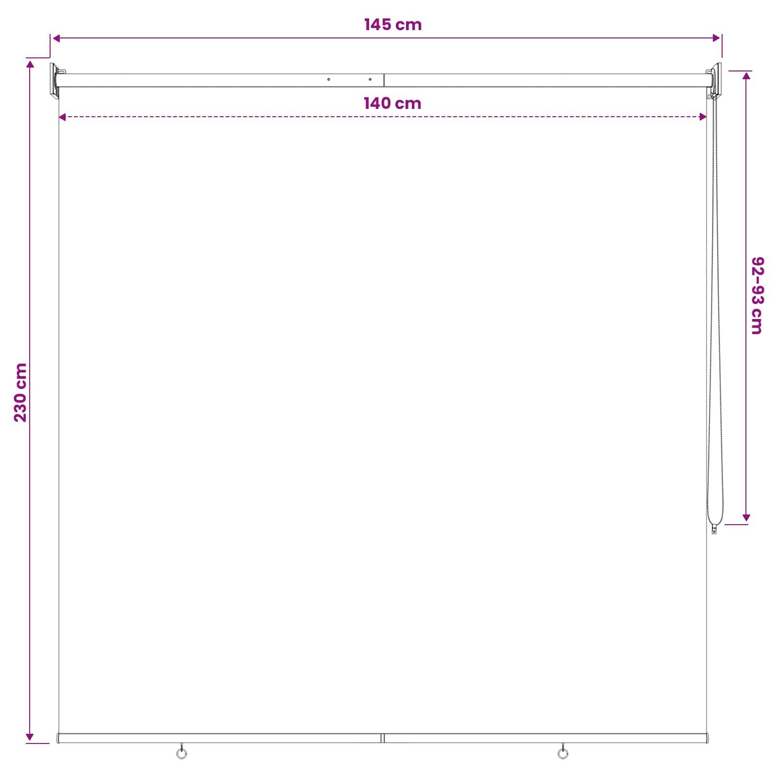 vidaXL Rollo mit UV-Schutz Creme 140 x 230 cm Polyester