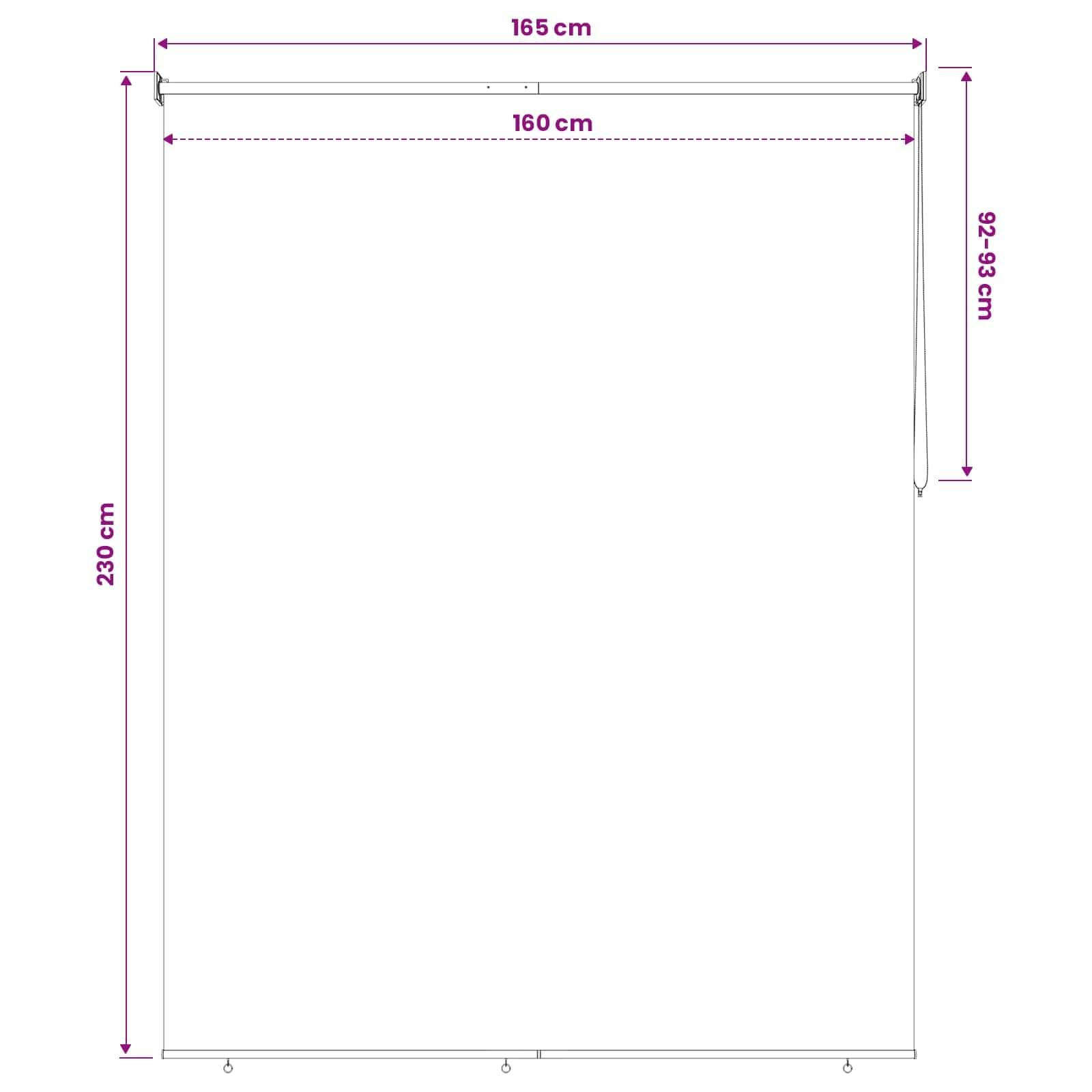vidaXL Rollo mit UV-Schutz Creme 160 x 230 cm Polyester