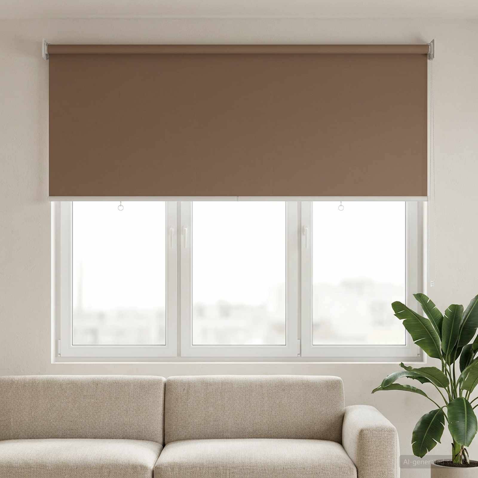 vidaXL Rollo mit UV-Schutz Taupe 120 x 140 cm Polyester
