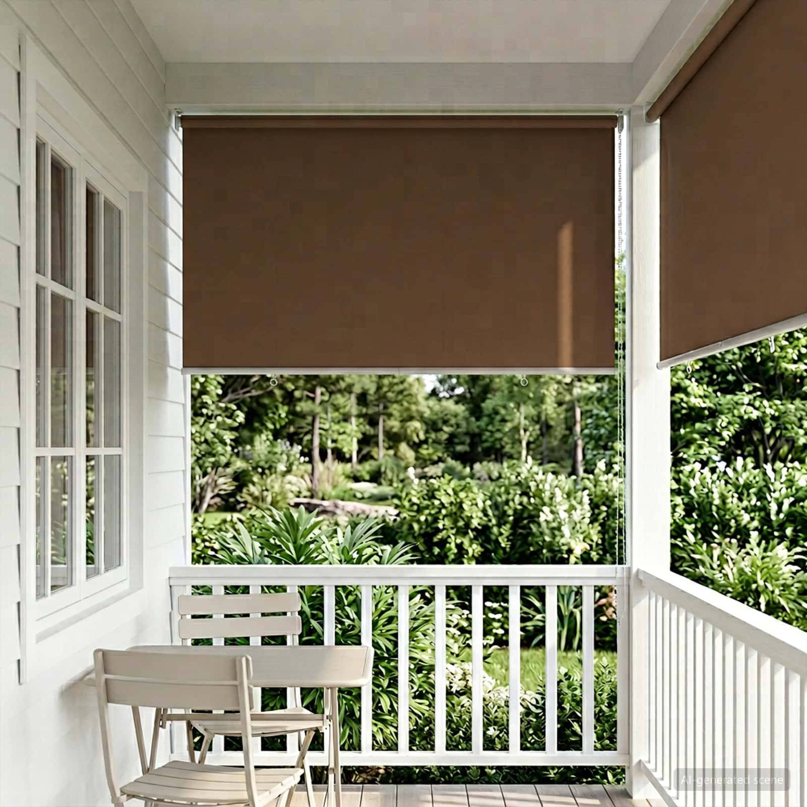 vidaXL Rollo mit UV-Schutz Taupe 120 x 140 cm Polyester