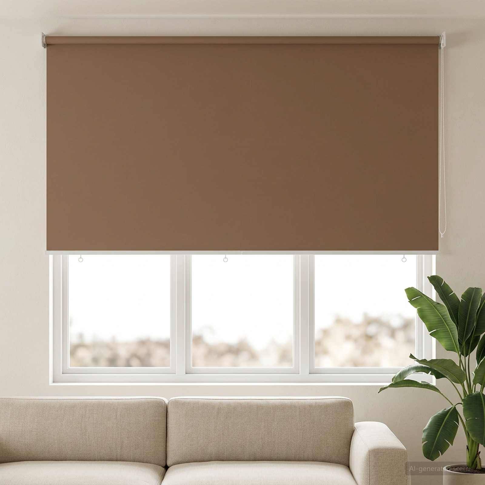 vidaXL Rollo mit UV-Schutz Taupe 160 x 140 cm Polyester