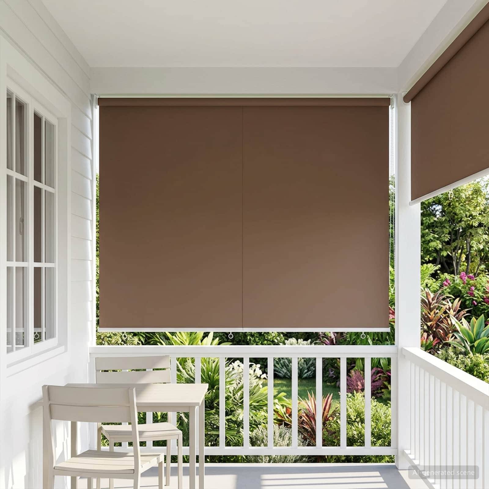 vidaXL Rollo mit UV-Schutz Taupe 160 x 140 cm Polyester