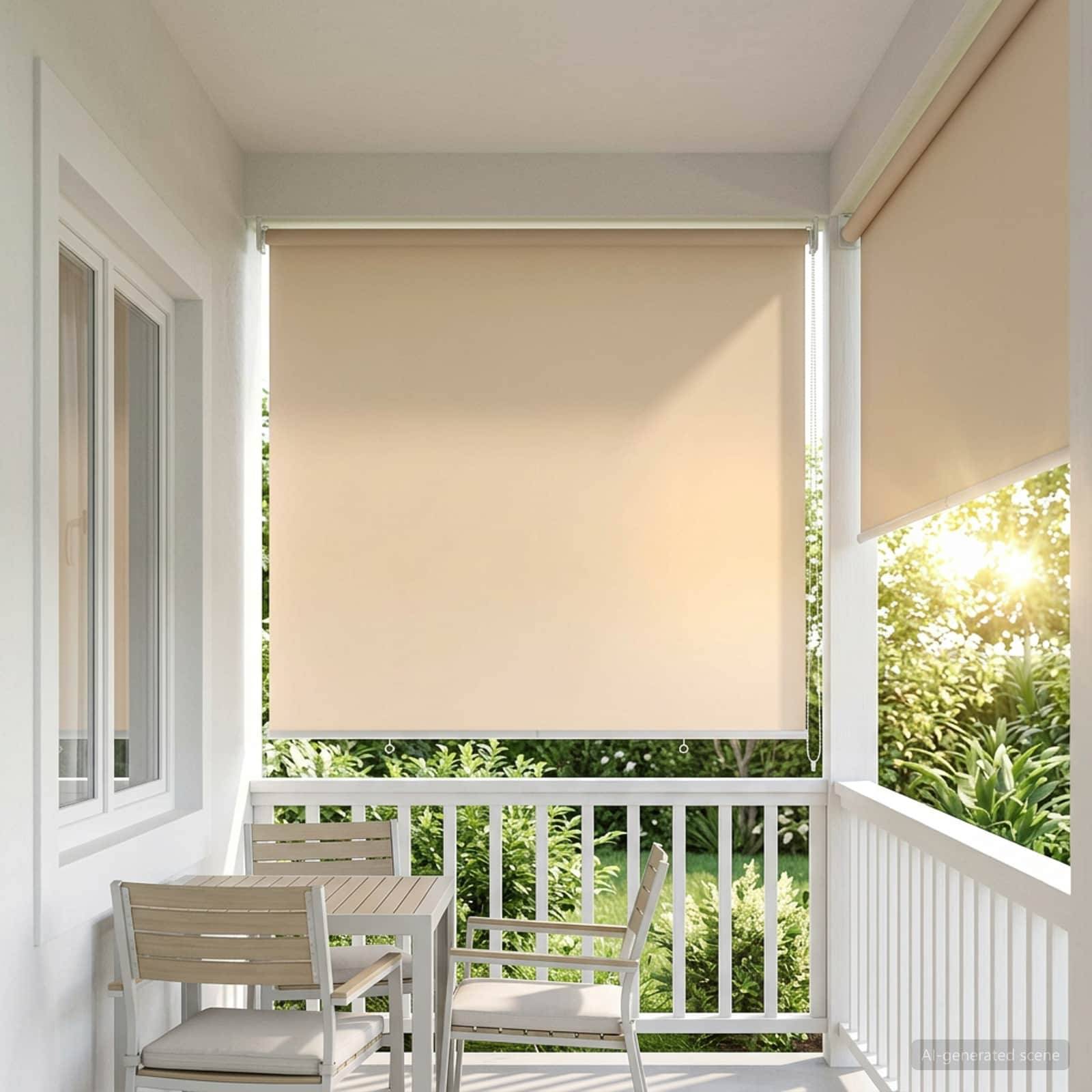 vidaXL Rollo mit UV-Schutz Beige 120 x 140 cm Polyester