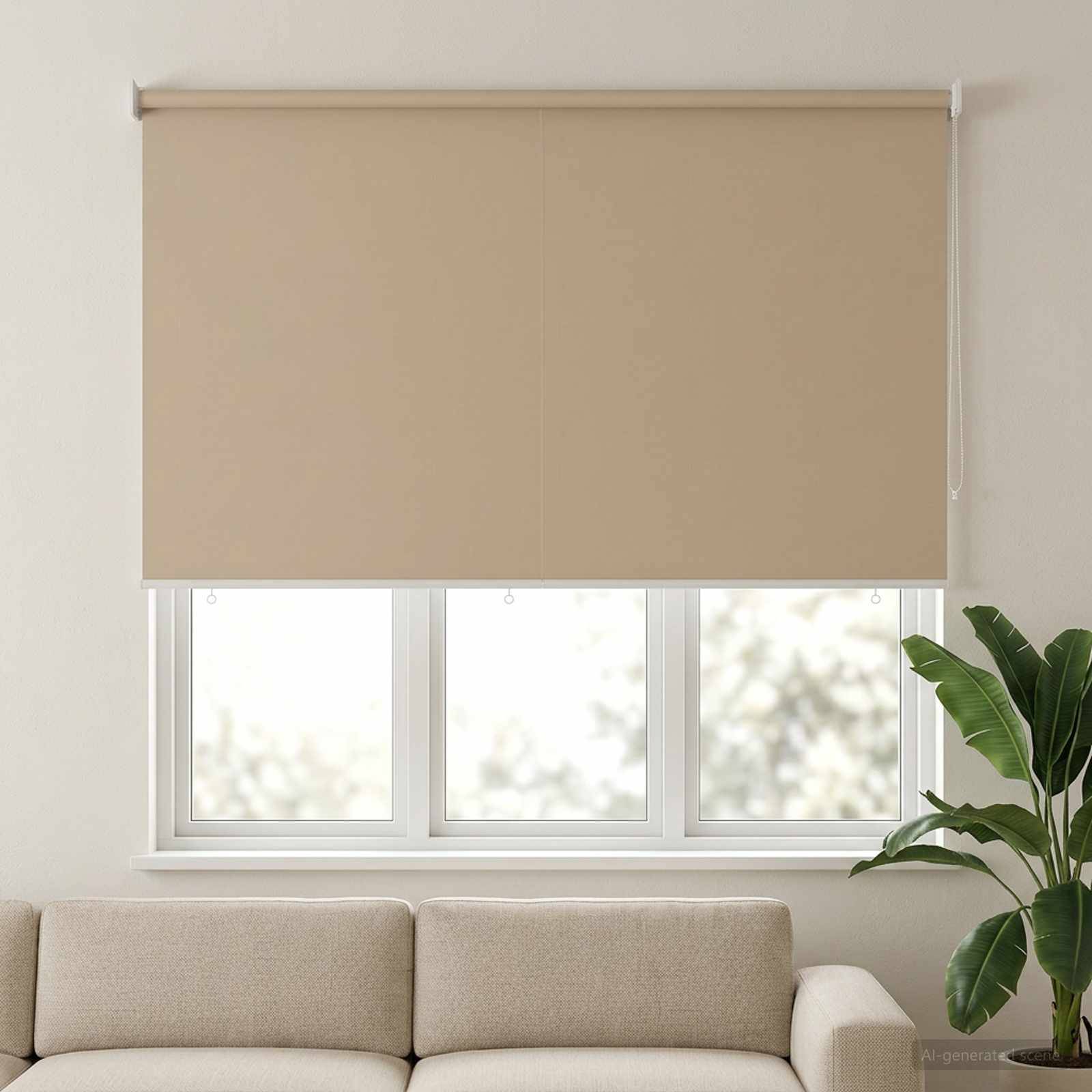 vidaXL Rollo mit UV-Schutz Beige 160 x 140 cm Polyester