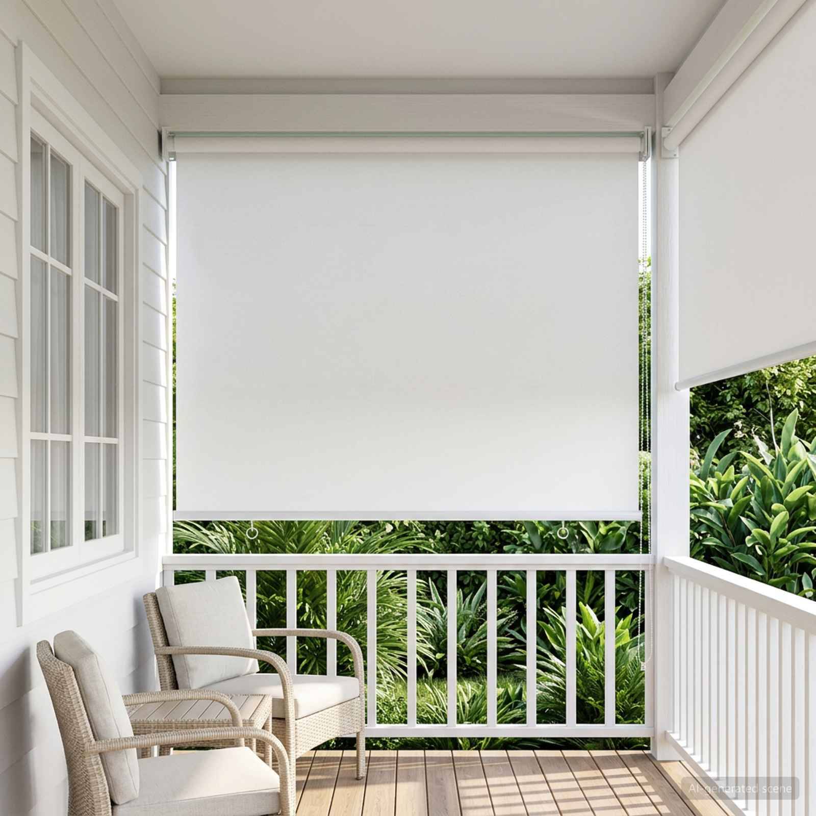 vidaXL Rollo mit UV-Schutz Weiß 80 x 230 cm Polyester