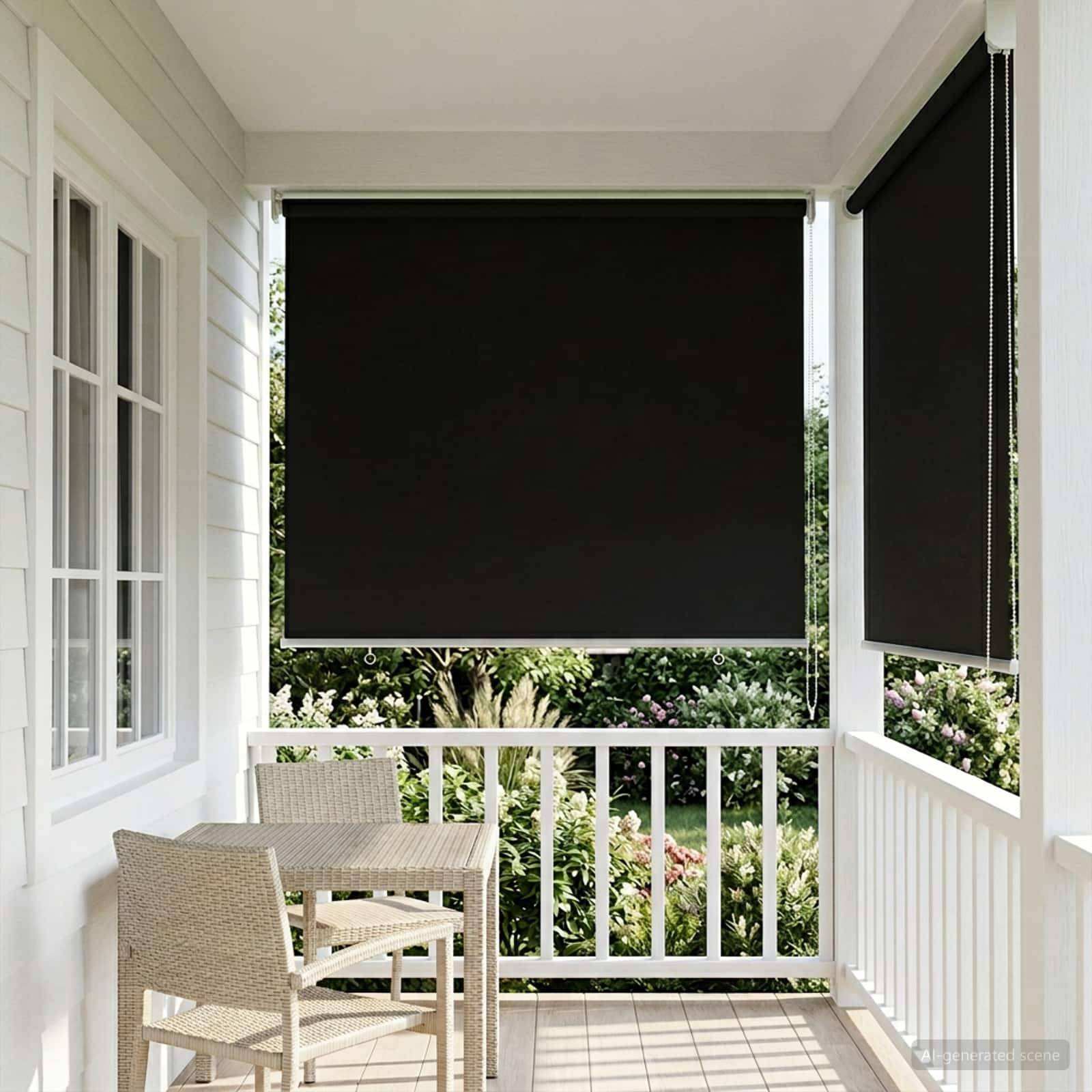 vidaXL Rollo mit UV-Schutz Schwarz 60 x 140 cm Polyester