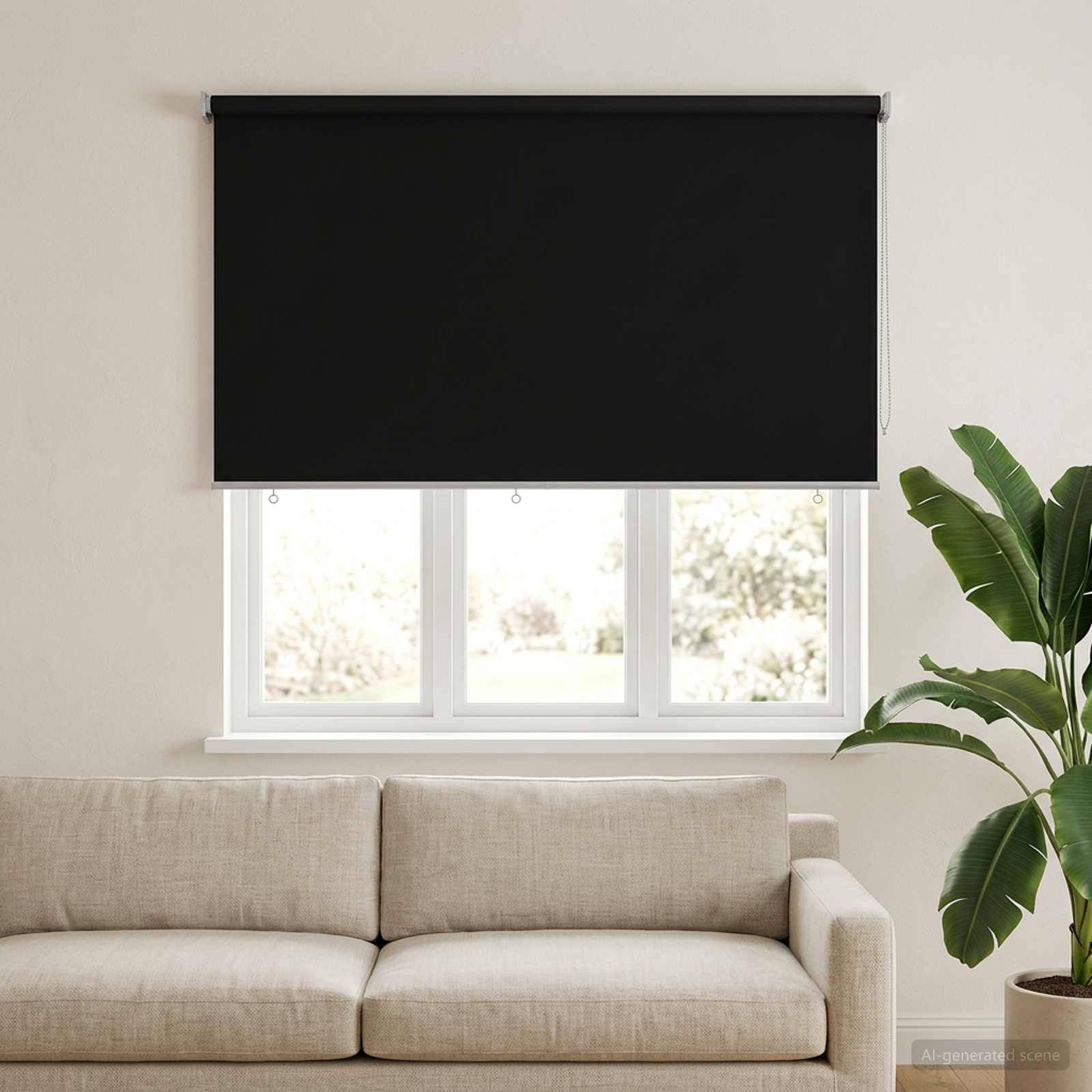 vidaXL Rollo mit UV-Schutz Schwarz 160 x 140 cm Polyester