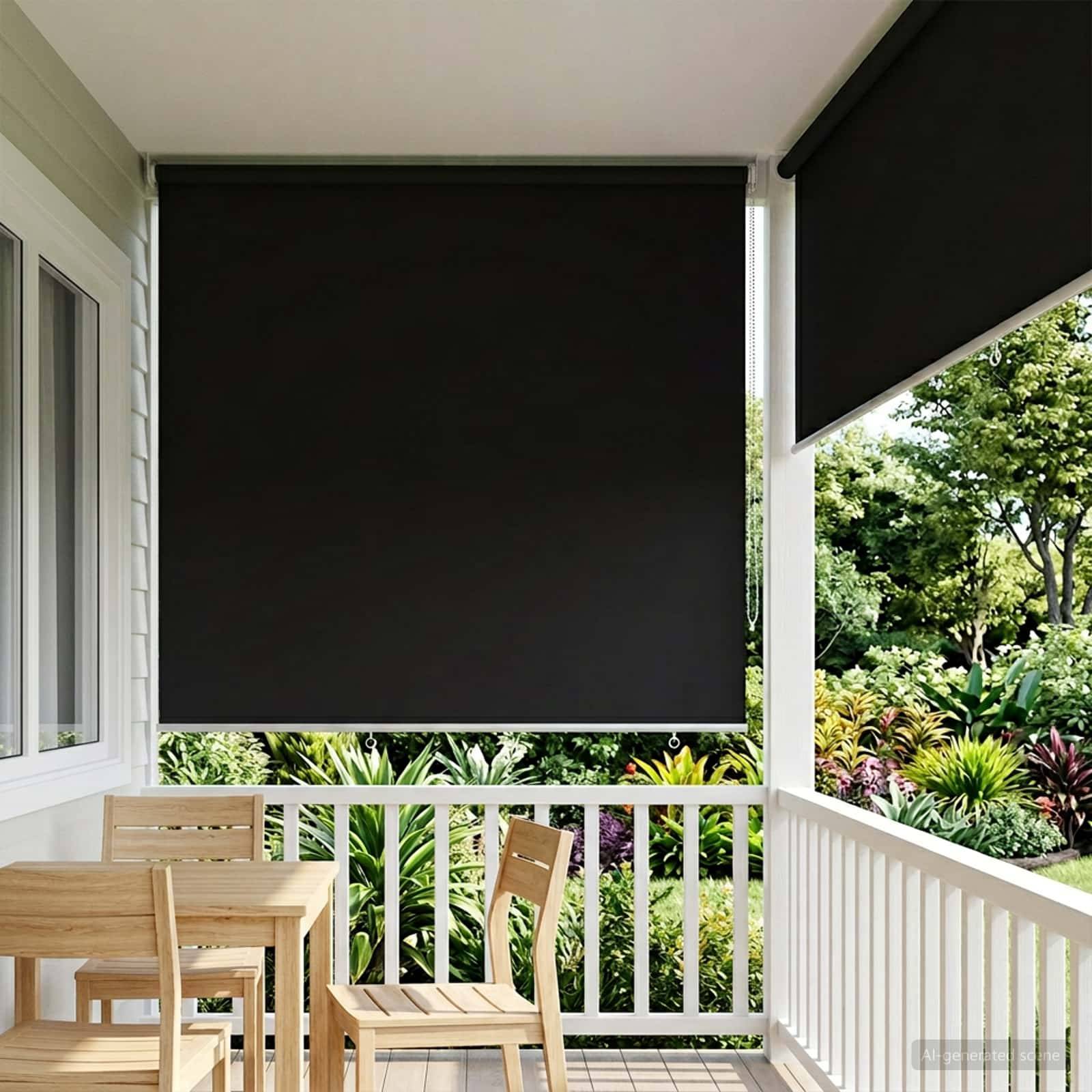 vidaXL Rollo mit UV-Schutz Schwarz 160 x 230 cm Polyester