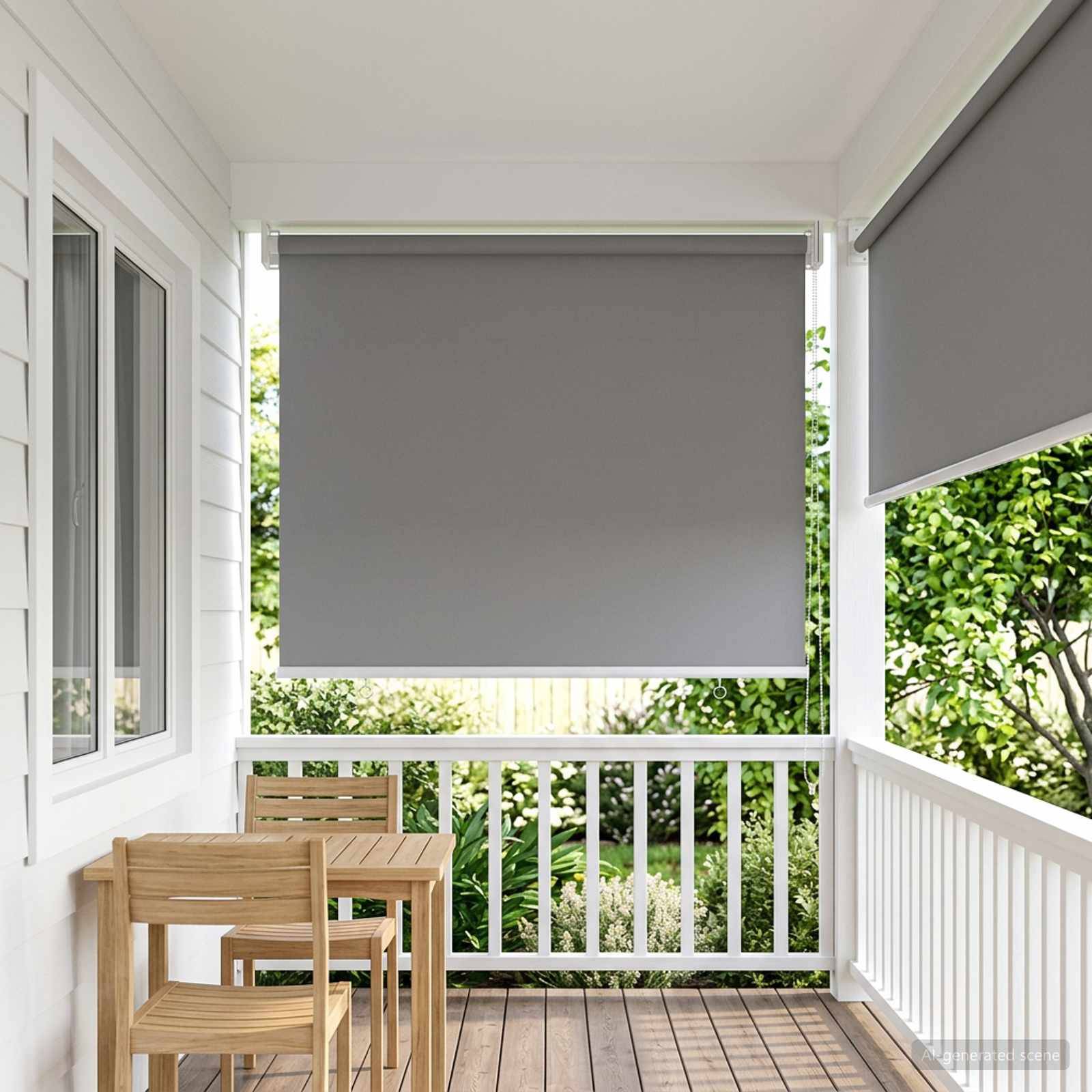 vidaXL Rollo mit UV-Schutz Hellgrau 100 x 140 cm Polyester