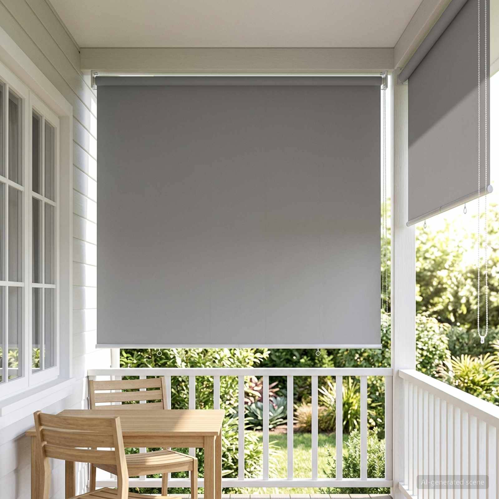 vidaXL Rollo mit UV-Schutz Hellgrau 120 x 140 cm Polyester