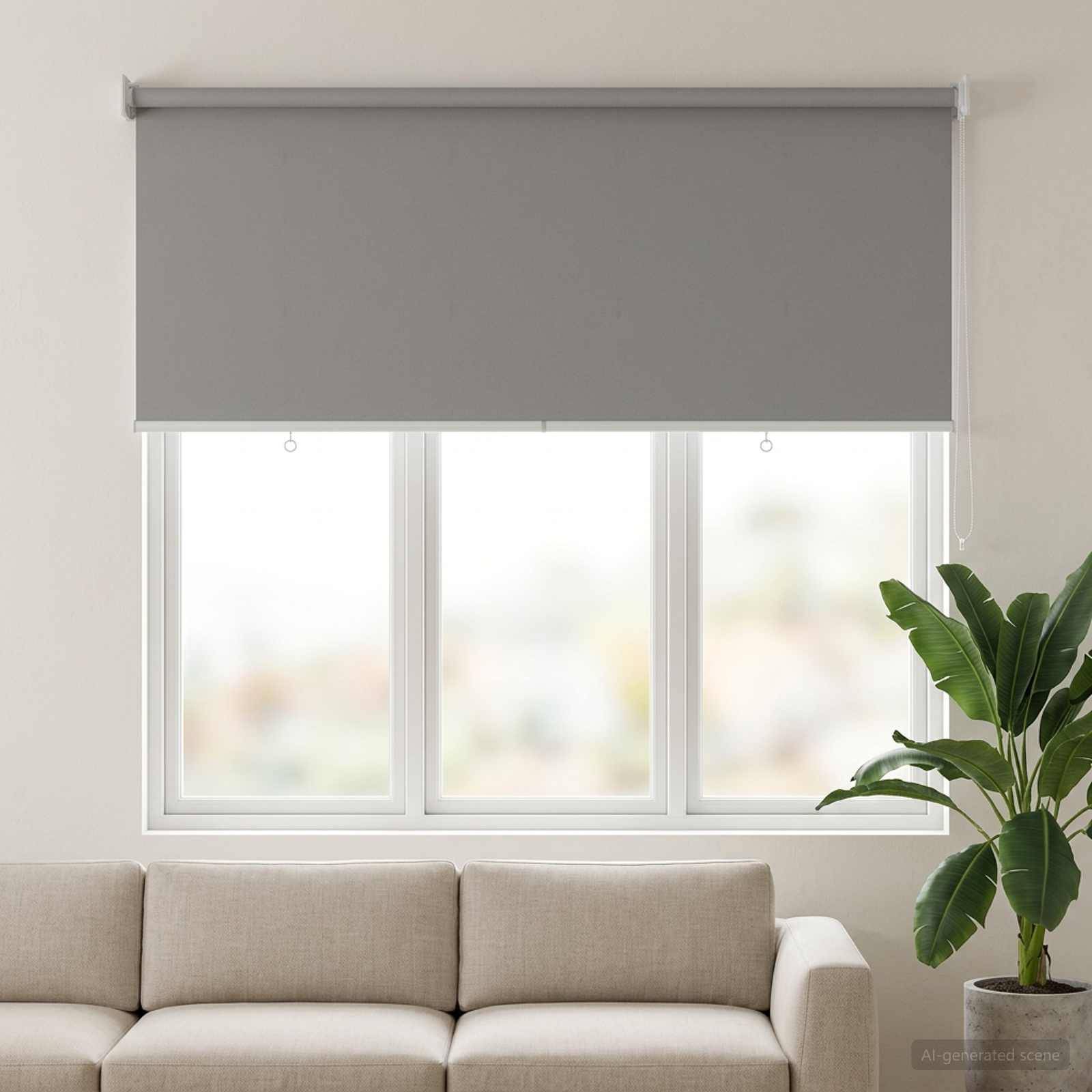 vidaXL Rollo mit UV-Schutz Hellgrau 120 x 140 cm Polyester