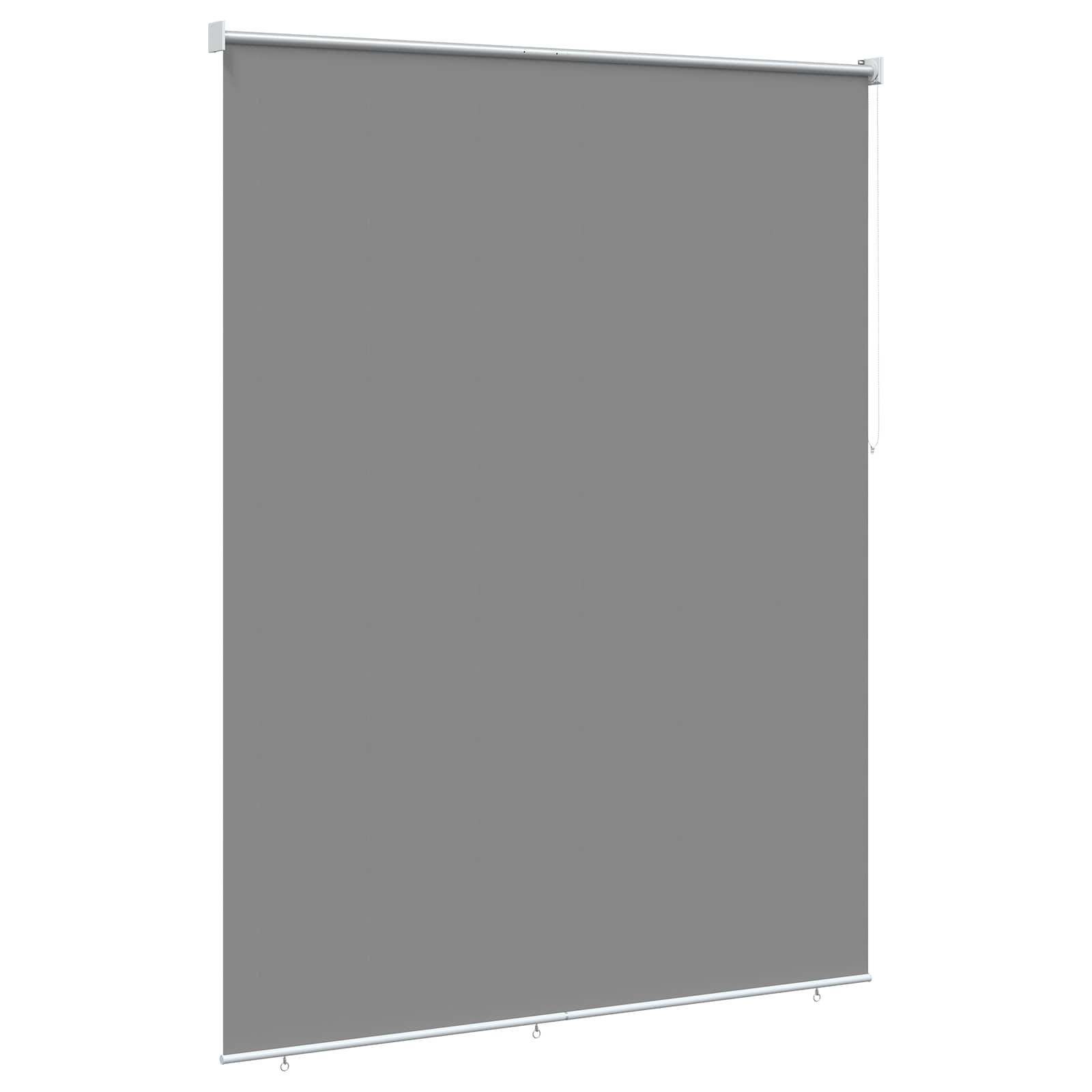 vidaXL Rollo mit UV-Schutz Hellgrau 160 x 140 cm Polyester