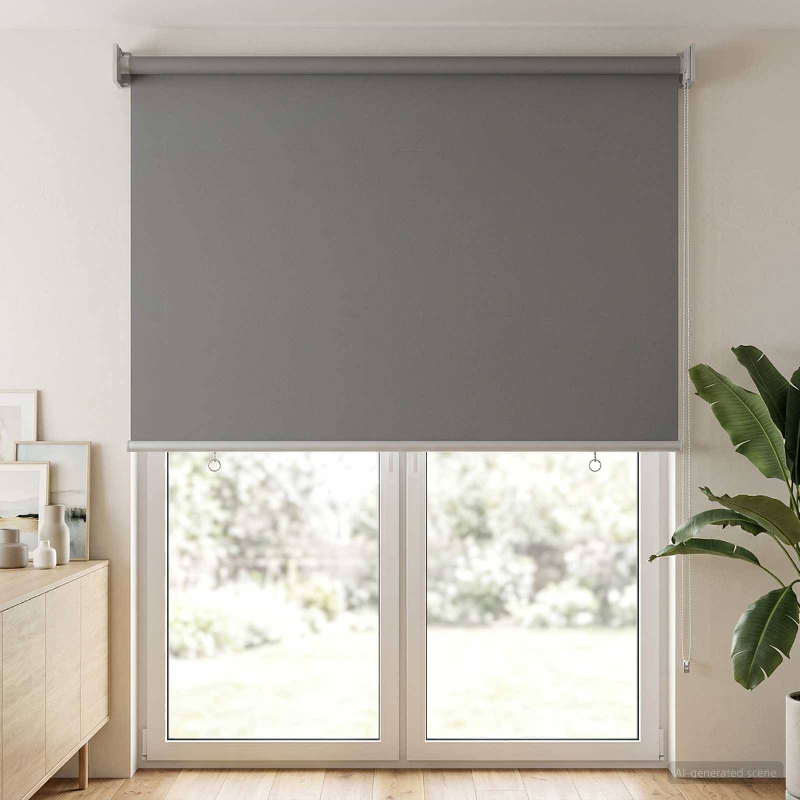 vidaXL Rollo mit UV-Schutz Hellgrau 60 x 230 cm Polyester