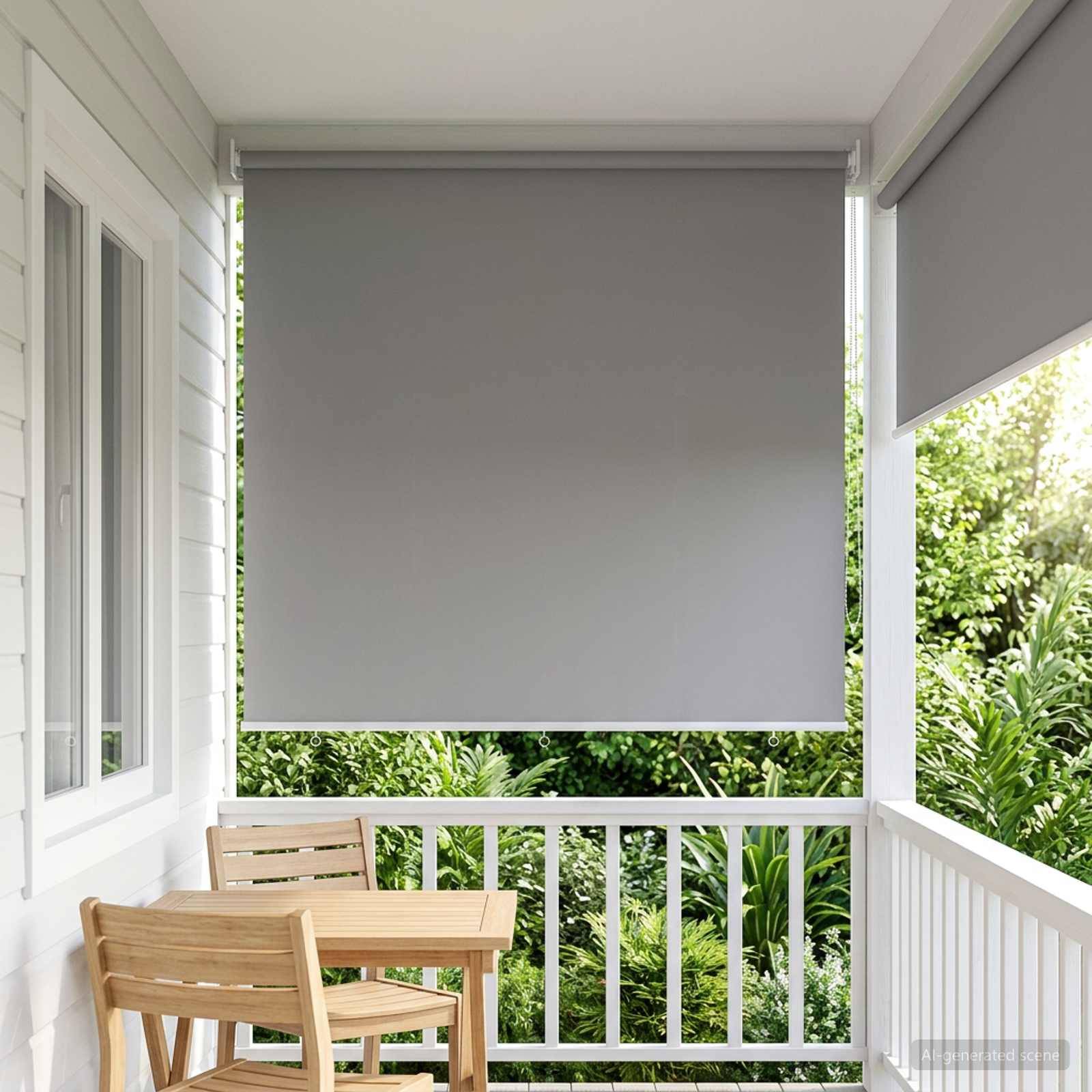 vidaXL Rollo mit UV-Schutz Hellgrau 160 x 230 cm Polyester