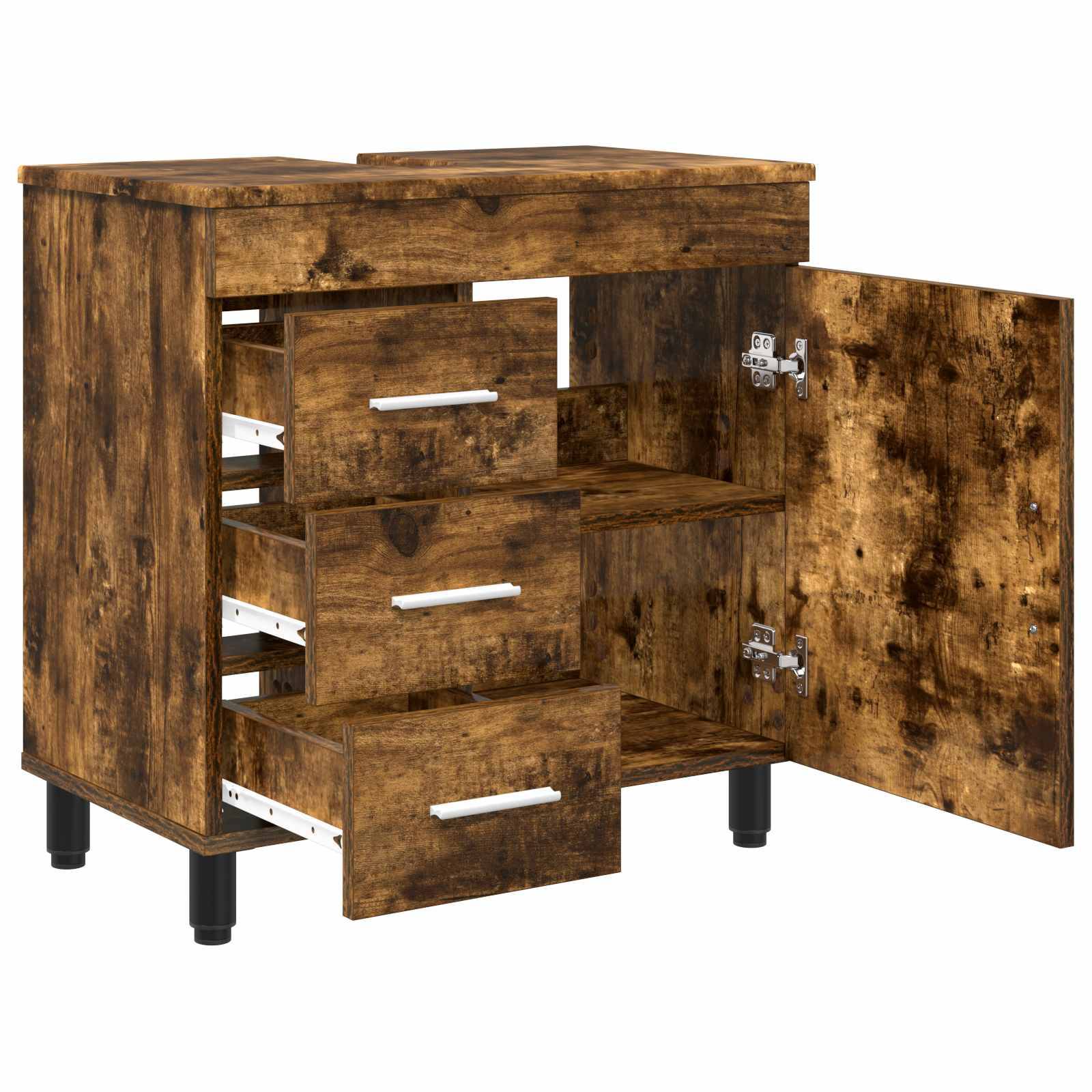 vidaXL Waschtisch Geräucherte Eiche 60 x 35 x 60 cm Holzwerkstoff