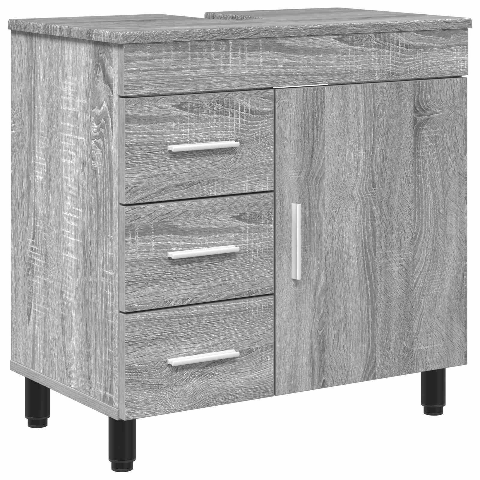 vidaXL Waschtisch Grau Sonoma 60 x 35 x 60 cm Holzwerkstoff