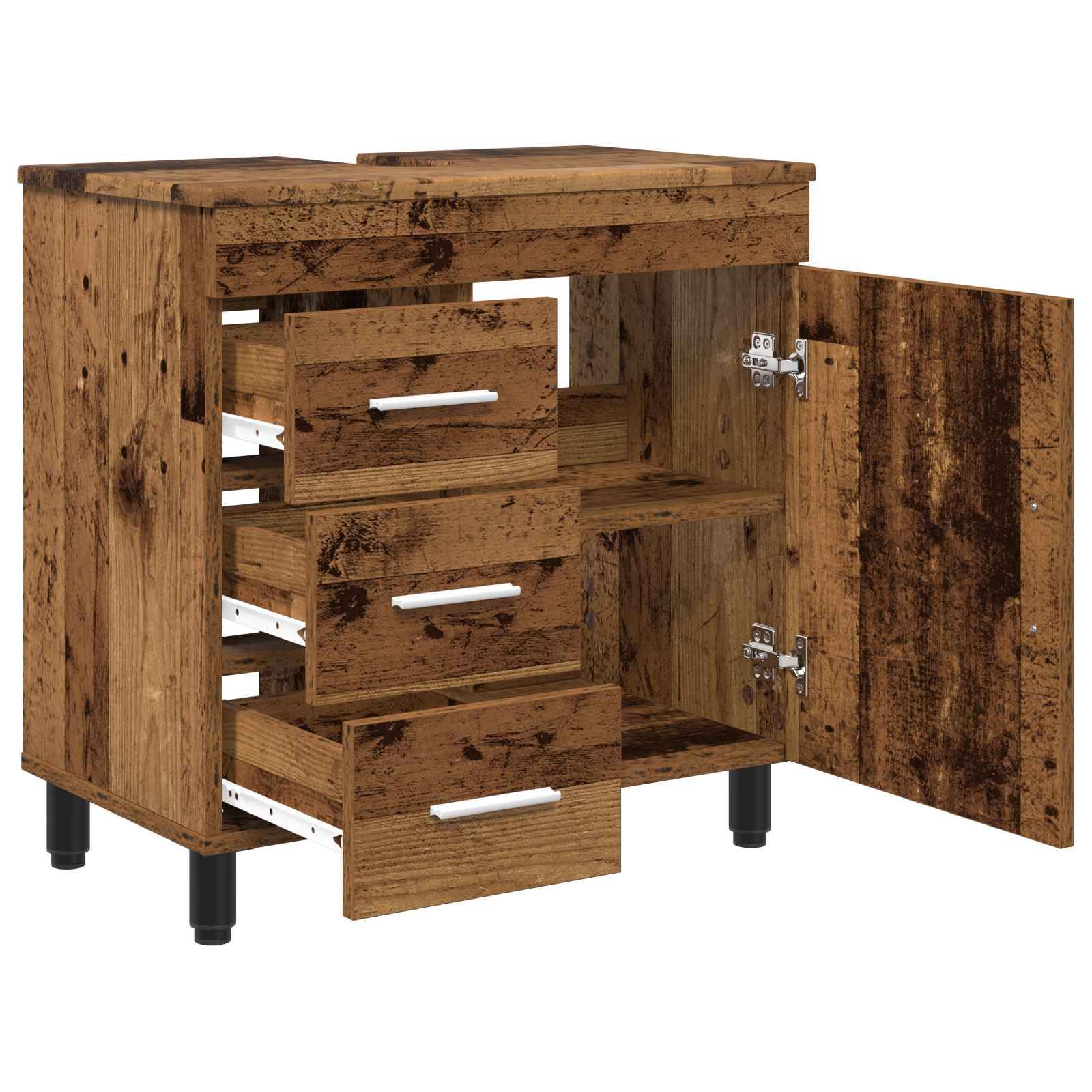 vidaXL Waschtisch Altholz 60 x 35 x 60 cm Holzwerkstoff