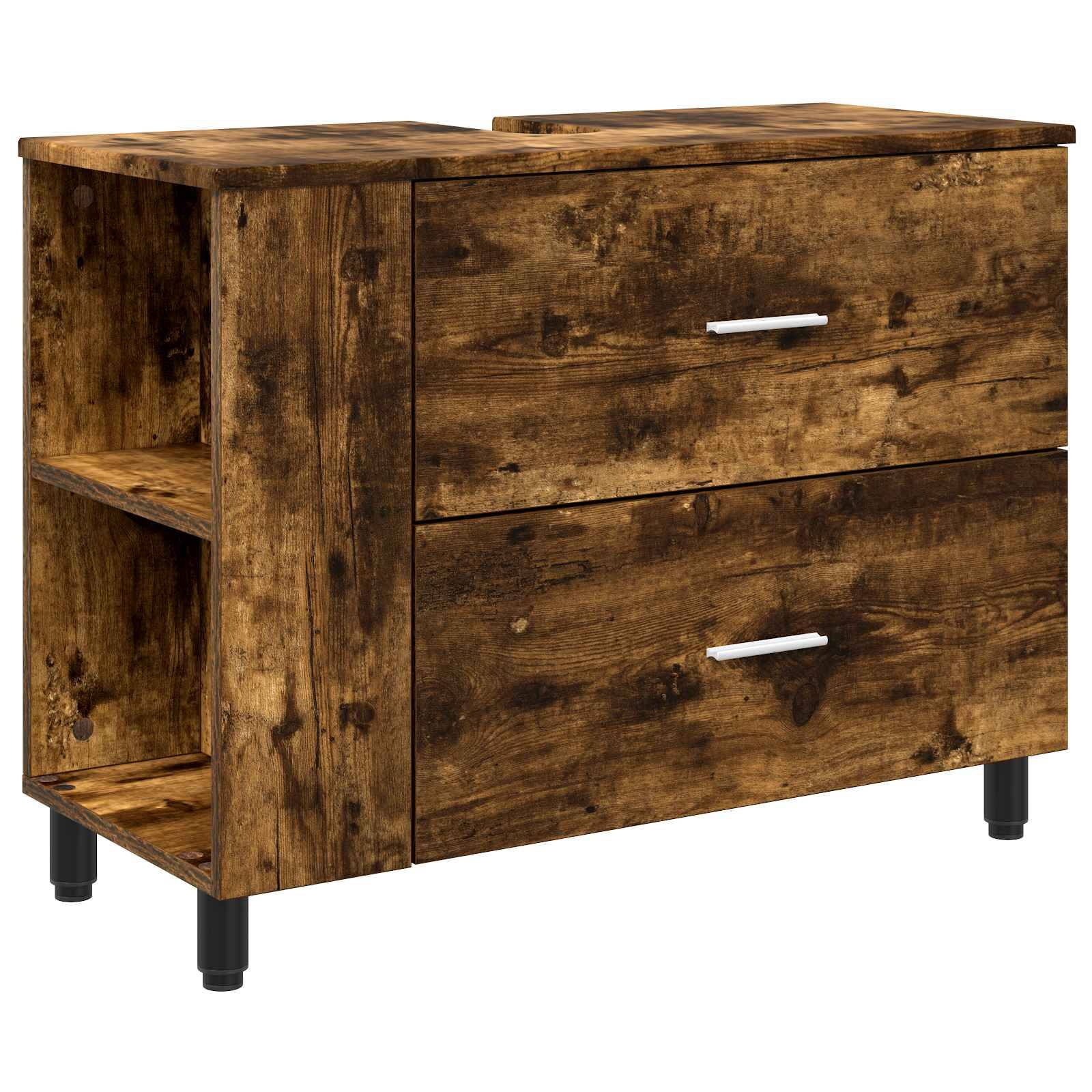 vidaXL Waschtisch Geräucherte Eiche 80 x 35 x 60 cm Holzwerkstoff