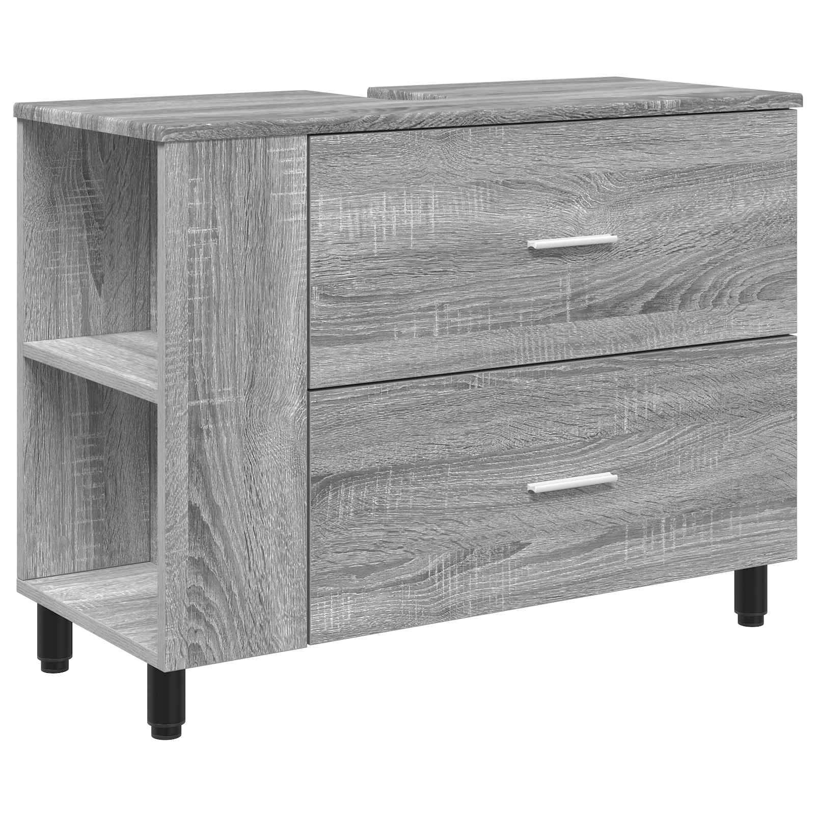 vidaXL Waschtisch Grau Sonoma 80 x 35 x 60 cm Holzwerkstoff