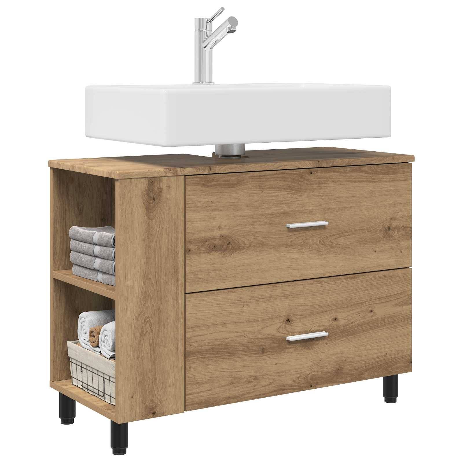 vidaXL Waschtisch Artisan-Eiche 80 x 35 x 60 cm Holzwerkstoff