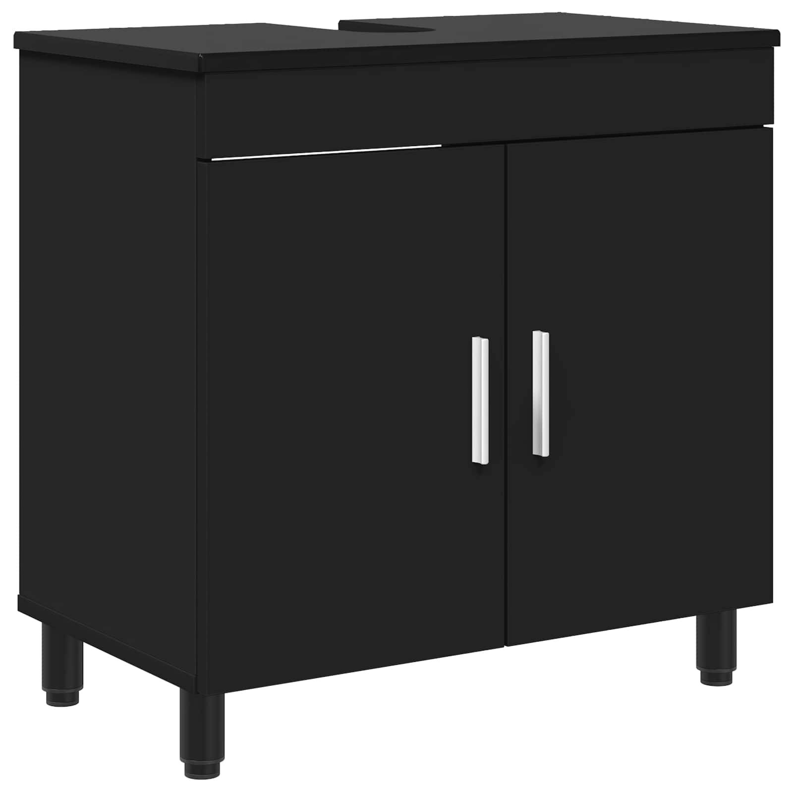 vidaXL Waschtisch Schwarz 60 x 35 x 60 cm Holzwerkstoff