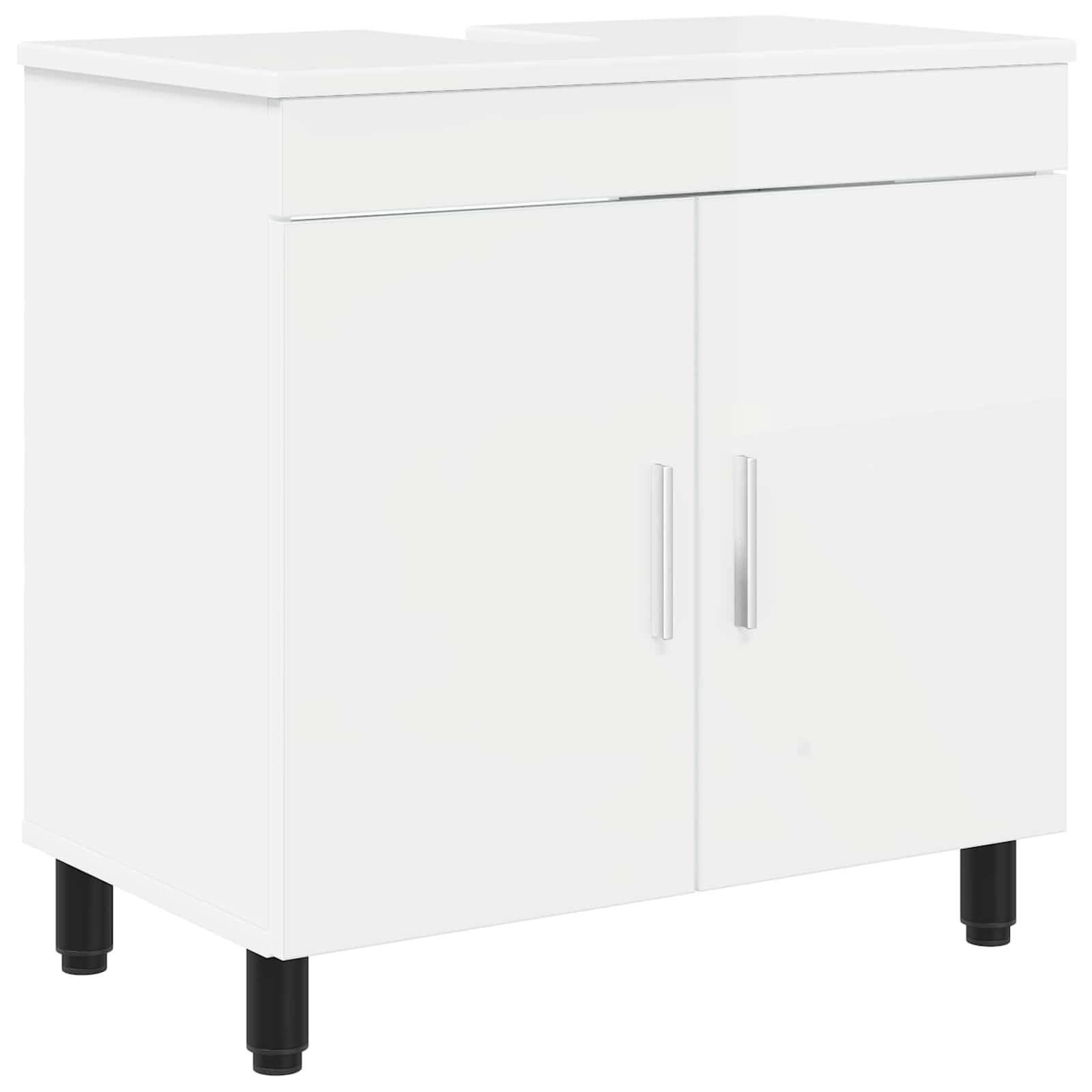 vidaXL Waschtisch Hochglanz Weiß 60 x 35 x 60 cm Holzwerkstoff