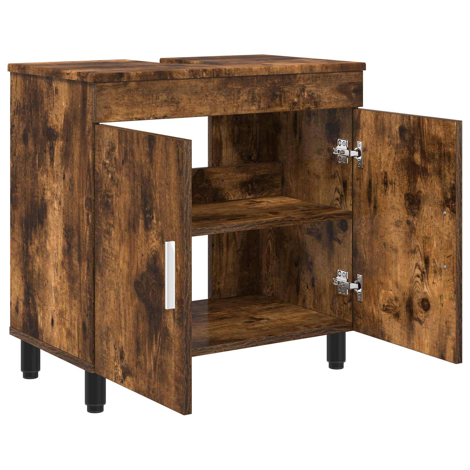 vidaXL Waschtisch Geräucherte Eiche 60 x 35 x 60 cm Holzwerkstoff