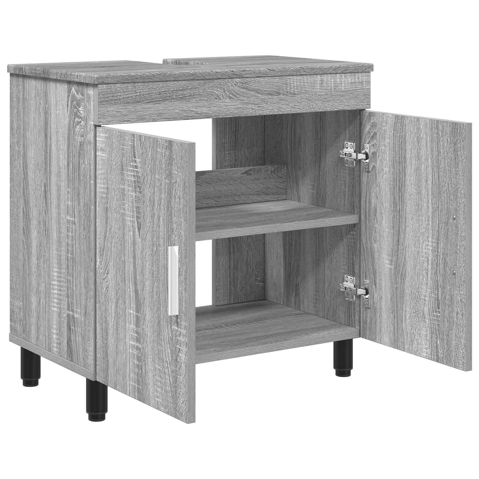 vidaXL Waschtisch Grau Sonoma 60 x 35 x 60 cm Holzwerkstoff
