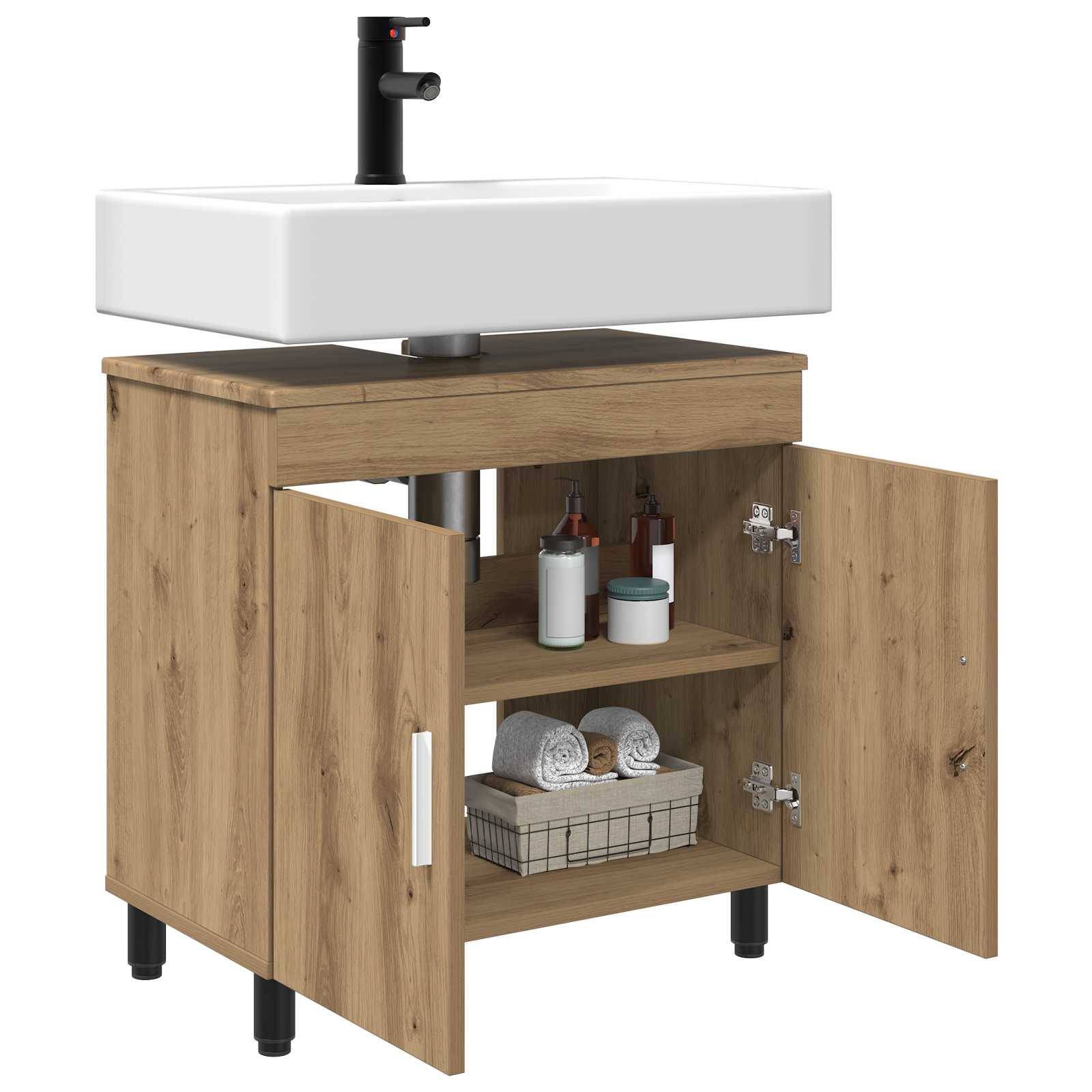 vidaXL Waschtisch Artisan-Eiche 60 x 35 x 60 cm Holzwerkstoff
