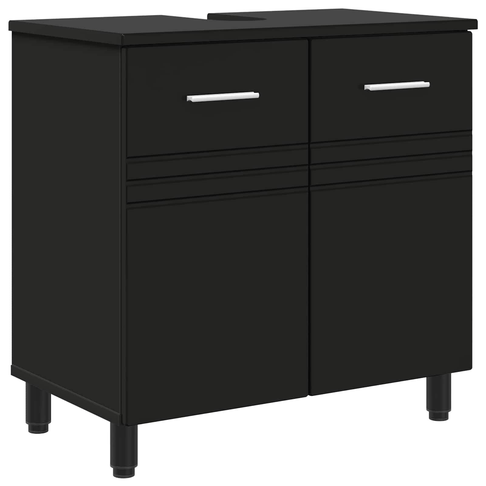 vidaXL Waschtisch Schwarz 60 x 35 x 60 cm Holzwerkstoff