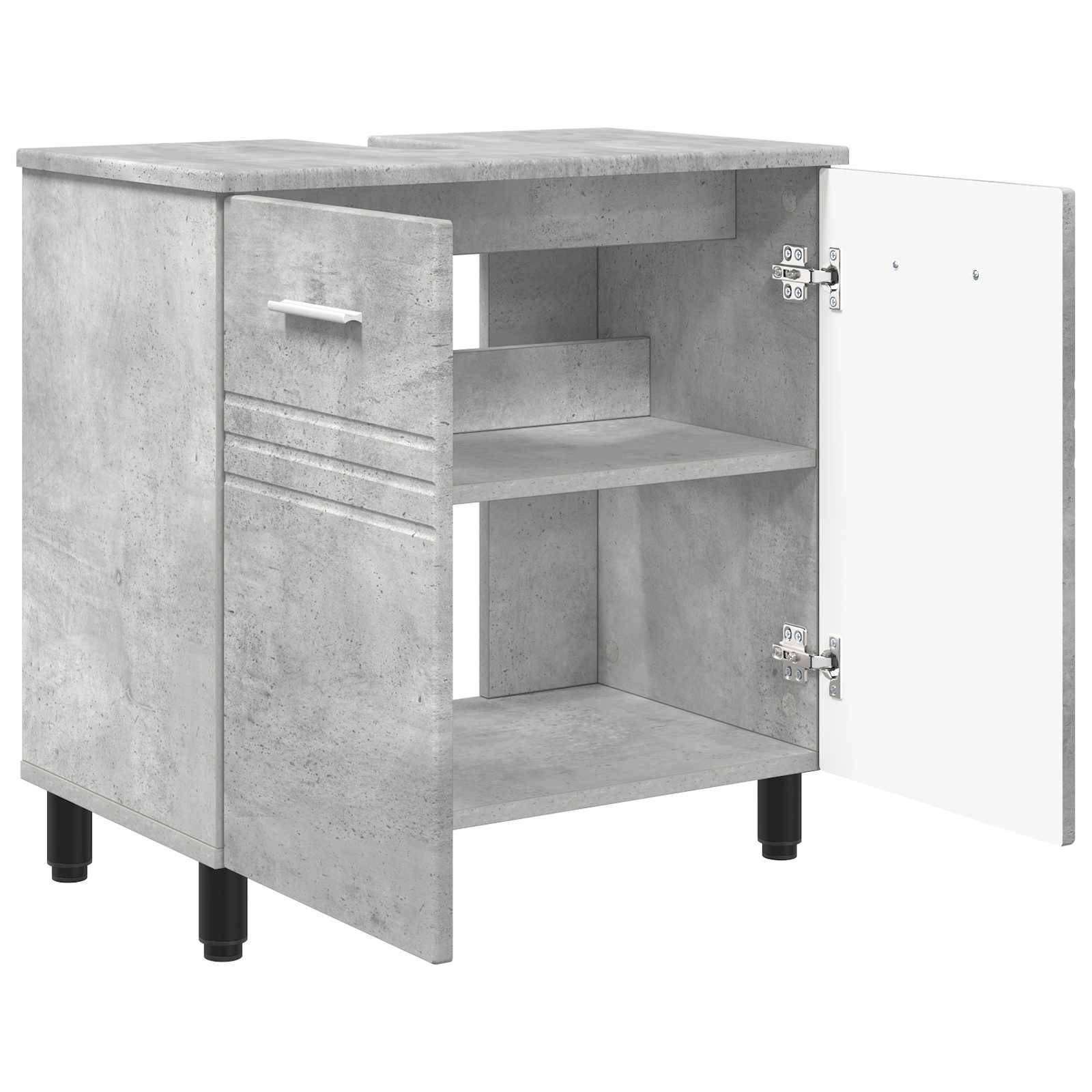 vidaXL Waschtisch Betongrau 60 x 35 x 60 cm Holzwerkstoff