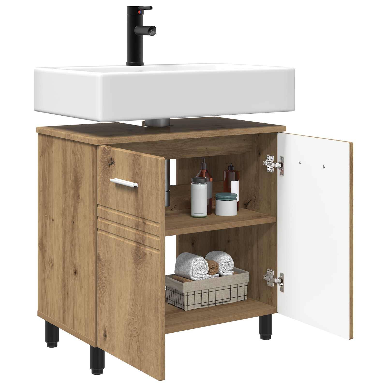 vidaXL Waschtisch Artisan-Eiche 60 x 35 x 60 cm Holzwerkstoff