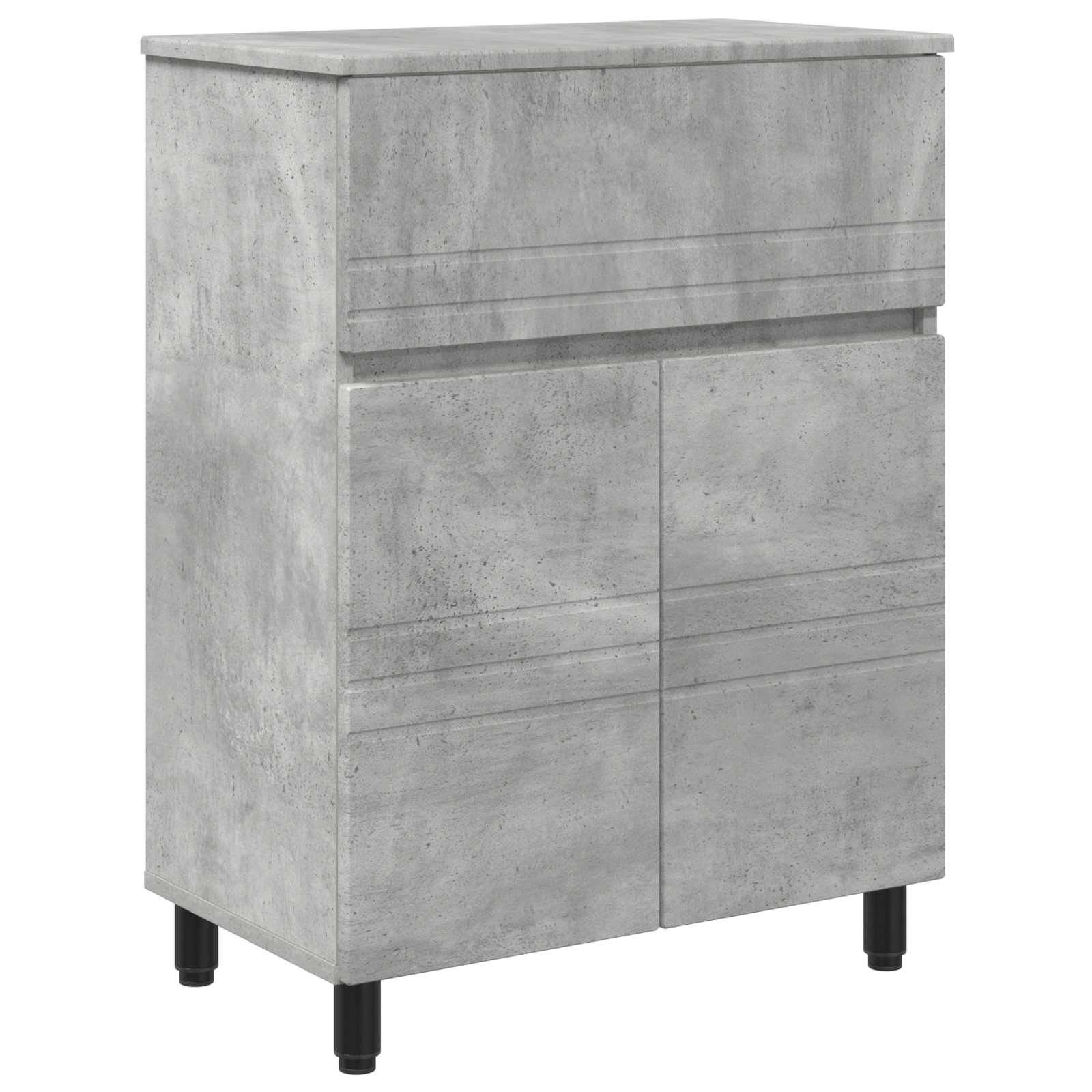 vidaXL Waschtisch Betongrau 60 x 35 x 80 cm Holzwerkstoff