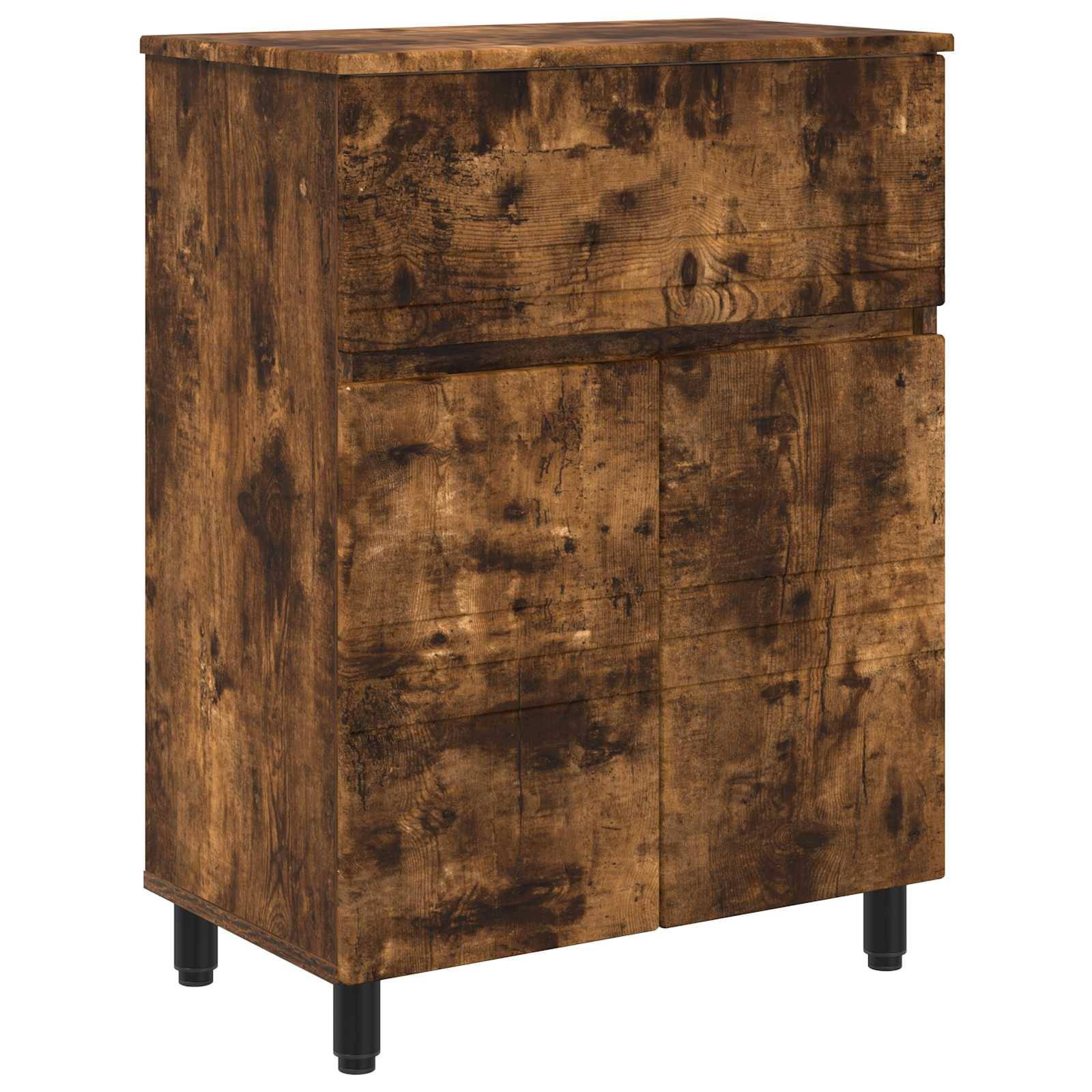 vidaXL Waschtisch Geräucherte Eiche 60 x 35 x 80 cm Holzwerkstoff