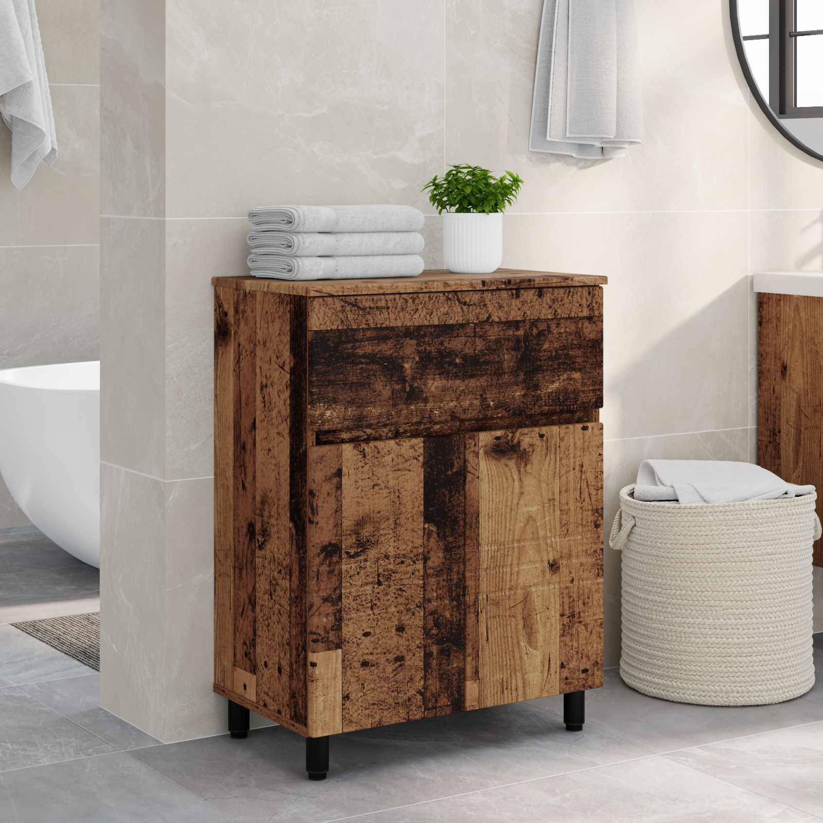 vidaXL Waschtisch Altholz 60 x 35 x 80 cm Holzwerkstoff