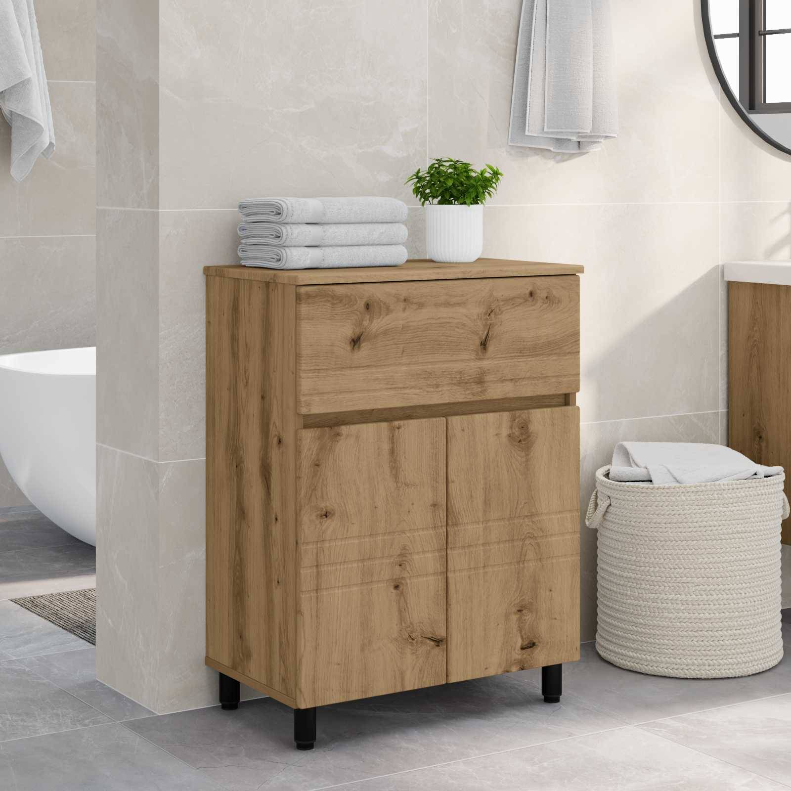 vidaXL Waschtisch Artisan-Eiche 60 x 35 x 80 cm Holzwerkstoff