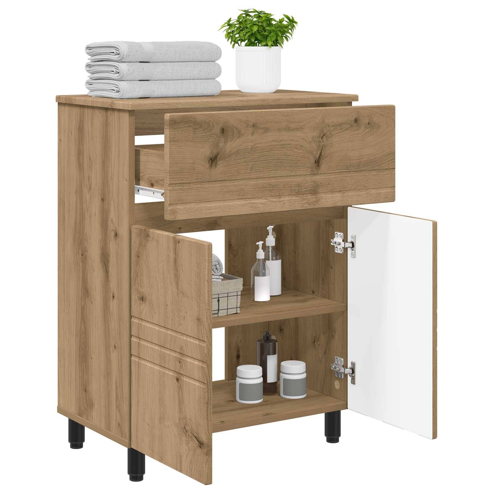 vidaXL Waschtisch Artisan-Eiche 60 x 35 x 80 cm Holzwerkstoff