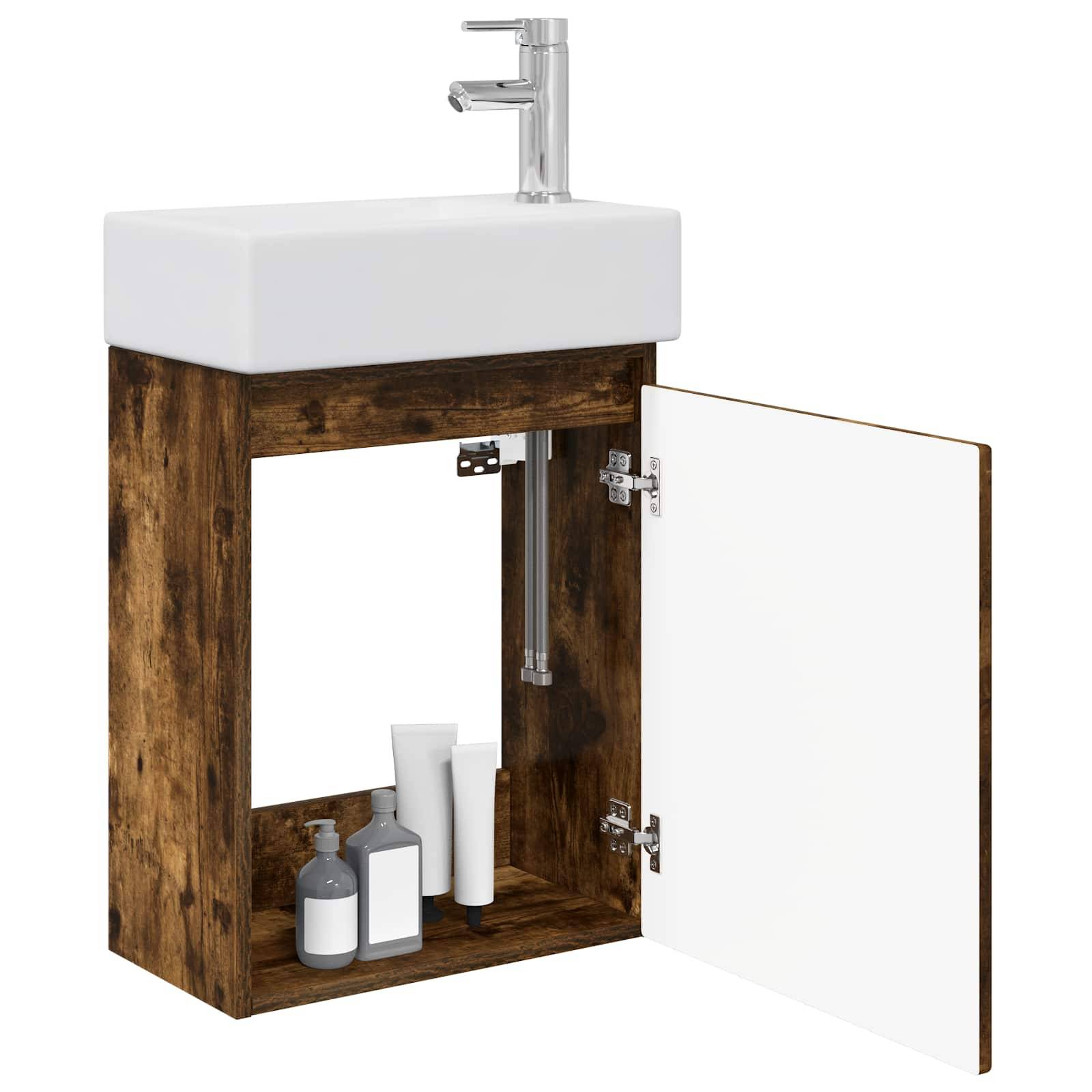 vidaXL Badezimmer Waschtischunterschrank mit Wasserhahn