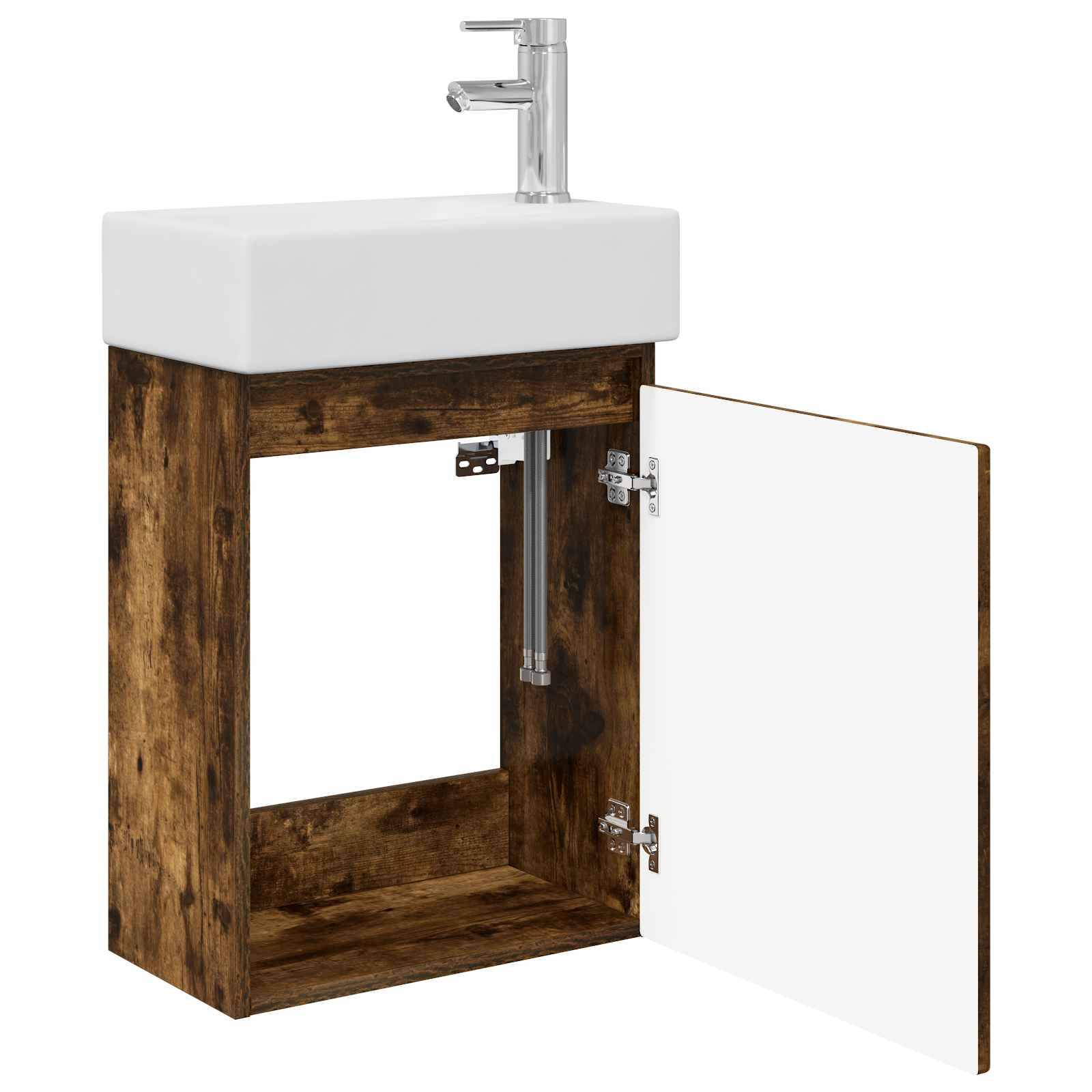 vidaXL Badezimmer Waschtischunterschrank mit Wasserhahn