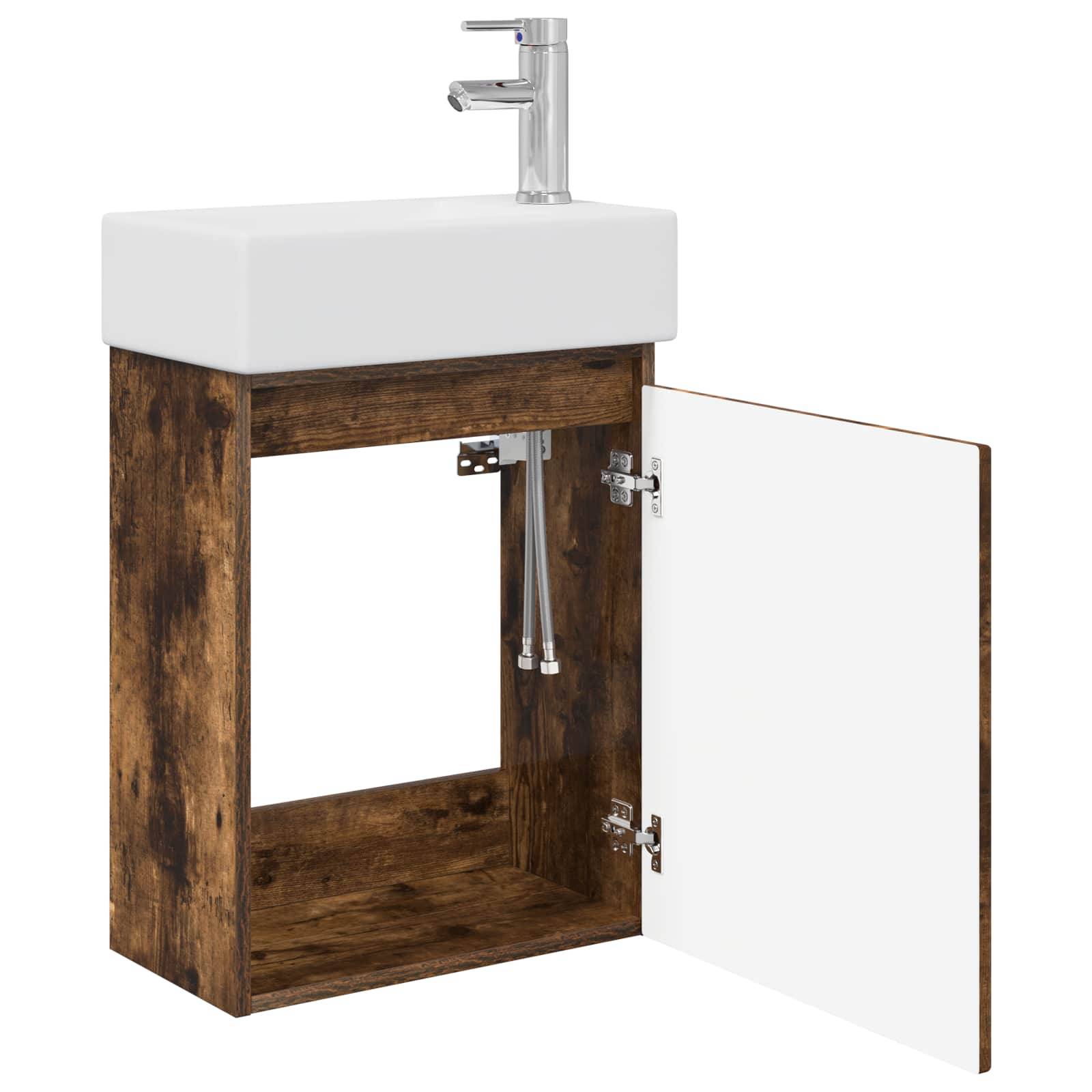 vidaXL Badezimmer Waschtischunterschrank mit Wasserhahn