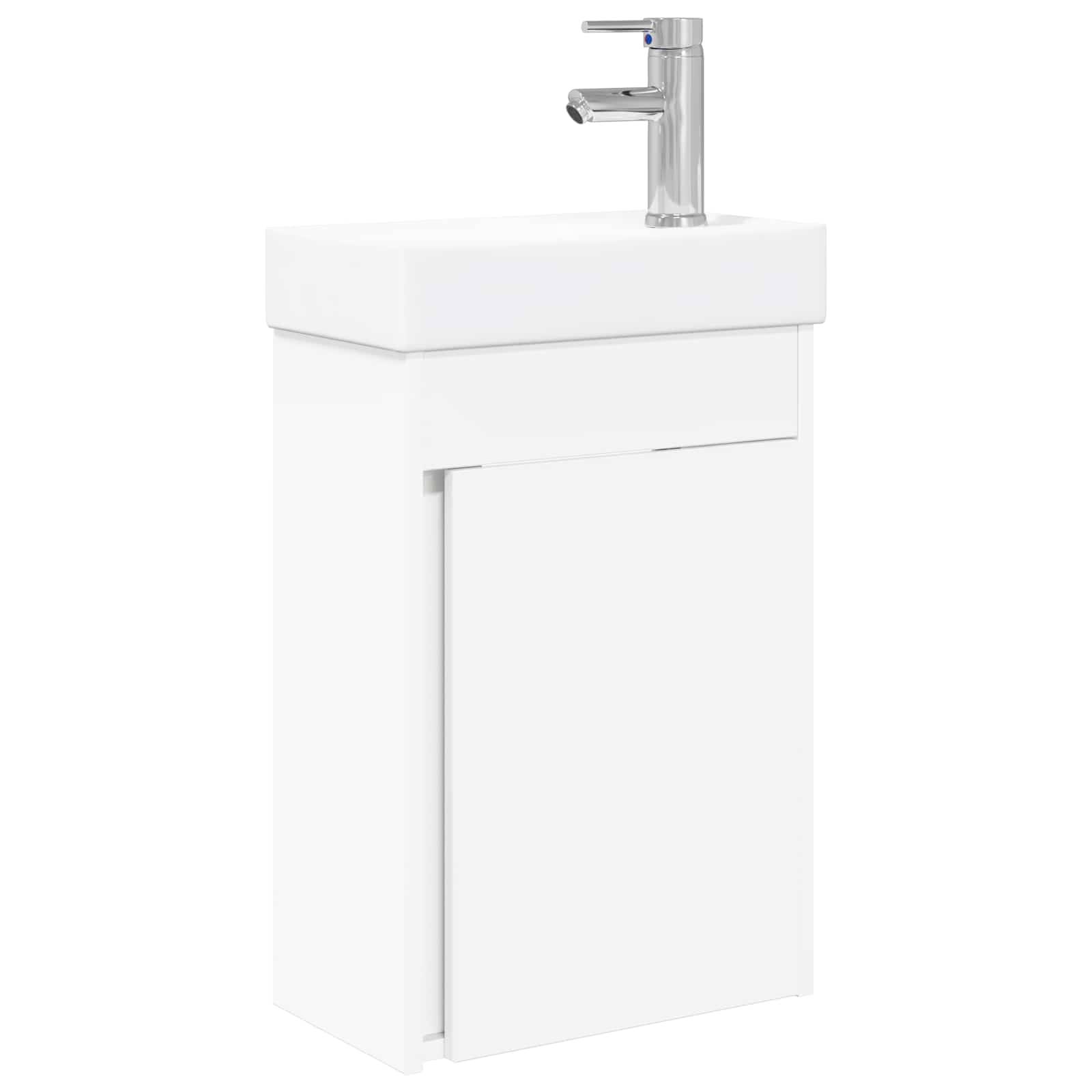 vidaXL Badezimmer Waschtischunterschrank mit Wasserhahn Weiß