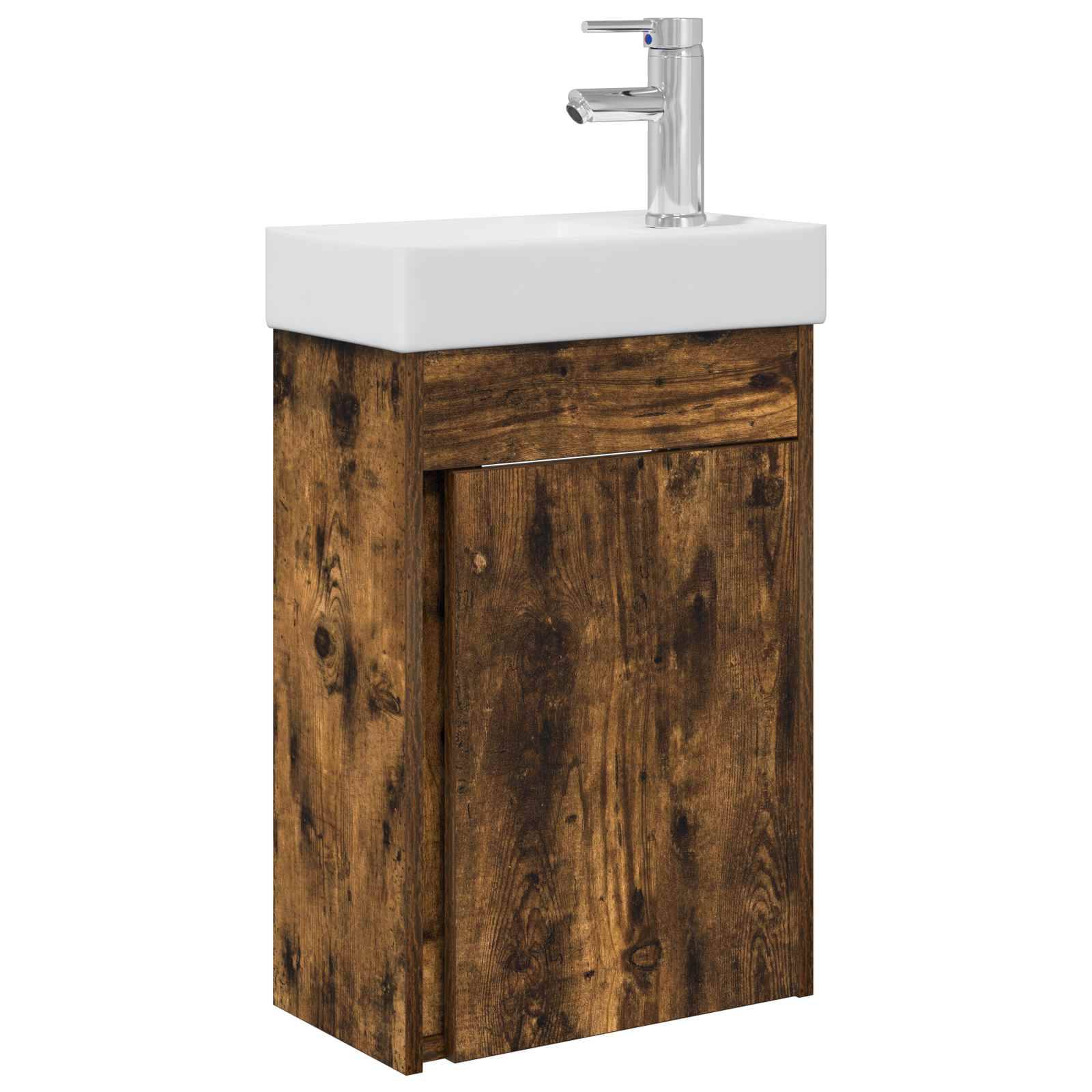 vidaXL Badezimmer Waschtischunterschrank mit Wasserhahn