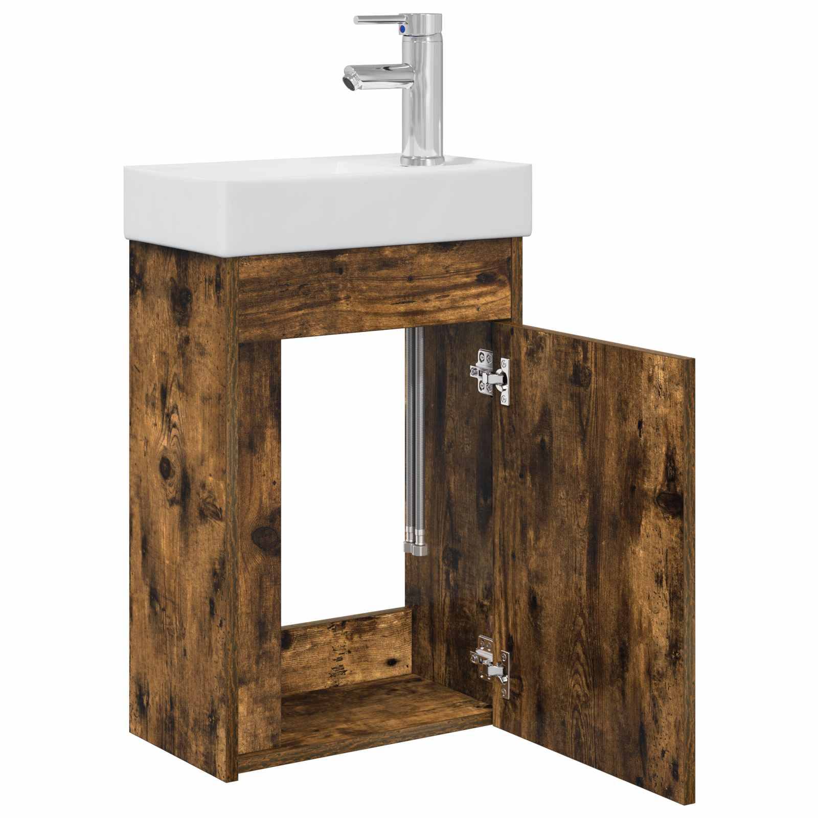 vidaXL Badezimmer Waschtischunterschrank mit Wasserhahn