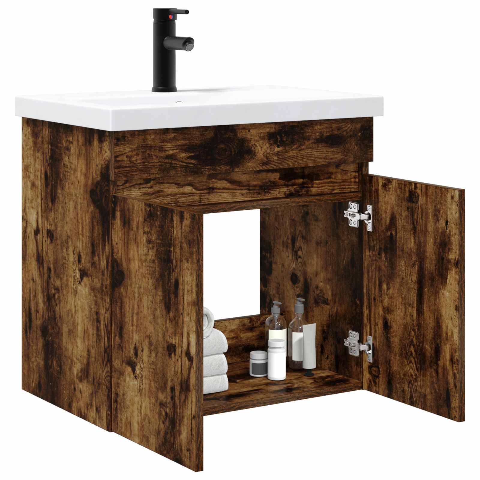 vidaXL Badezimmer Waschtischunterschrank mit Wasserhahn