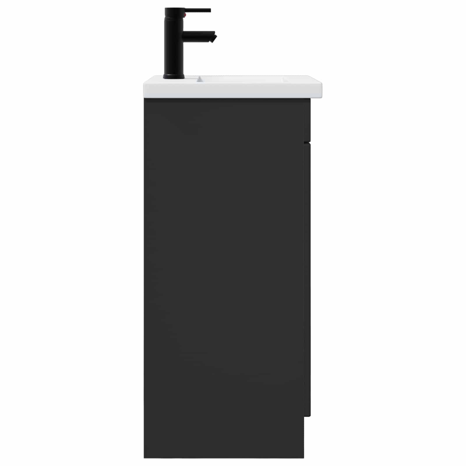 vidaXL Badezimmerschrank mit Waschbecken Schwarz 42 x 40 x 84,5 cm
