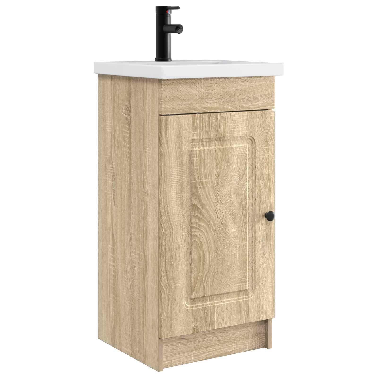 vidaXL Badezimmerschrank mit Waschbecken Sonoma-Eiche