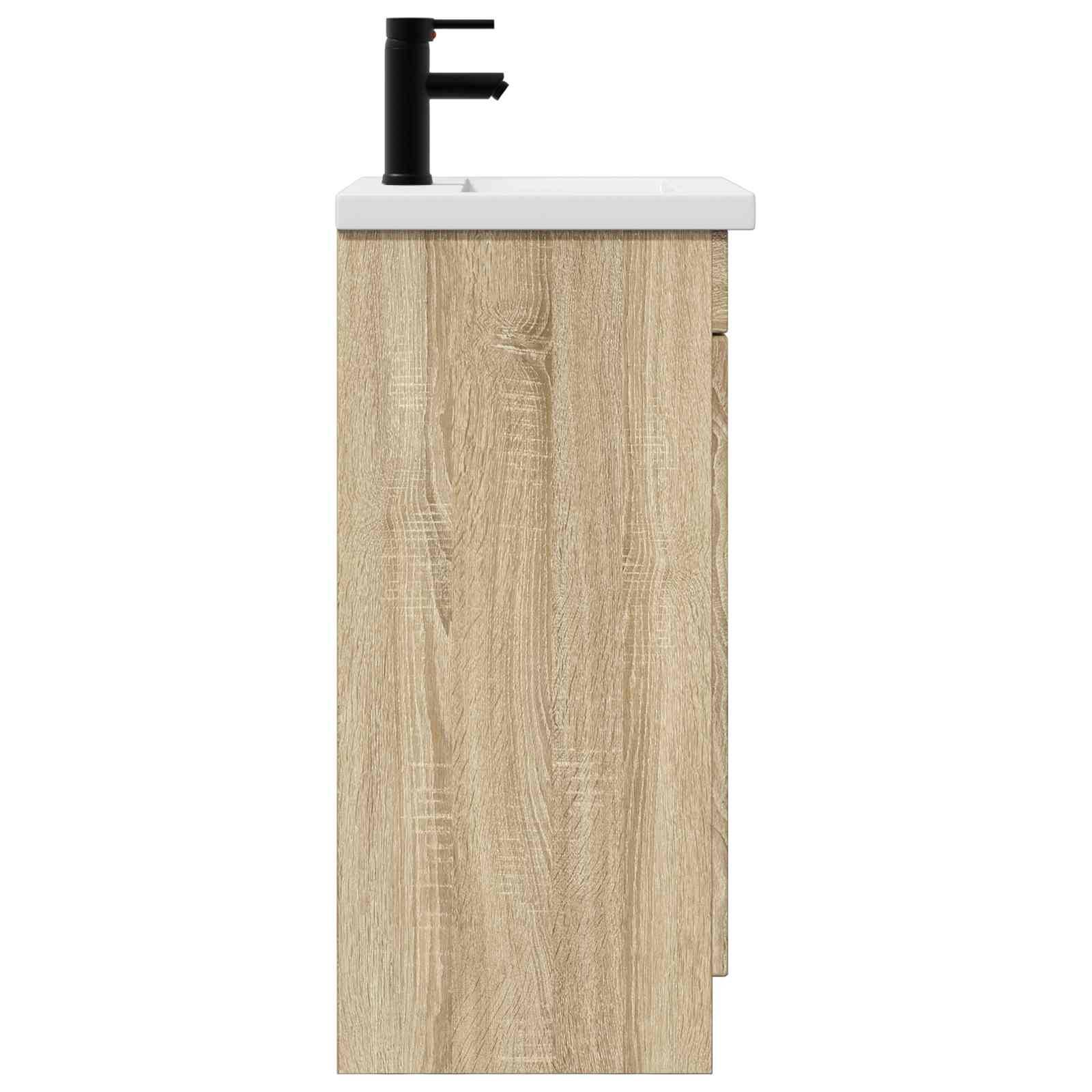 vidaXL Badezimmerschrank mit Waschbecken Sonoma-Eiche