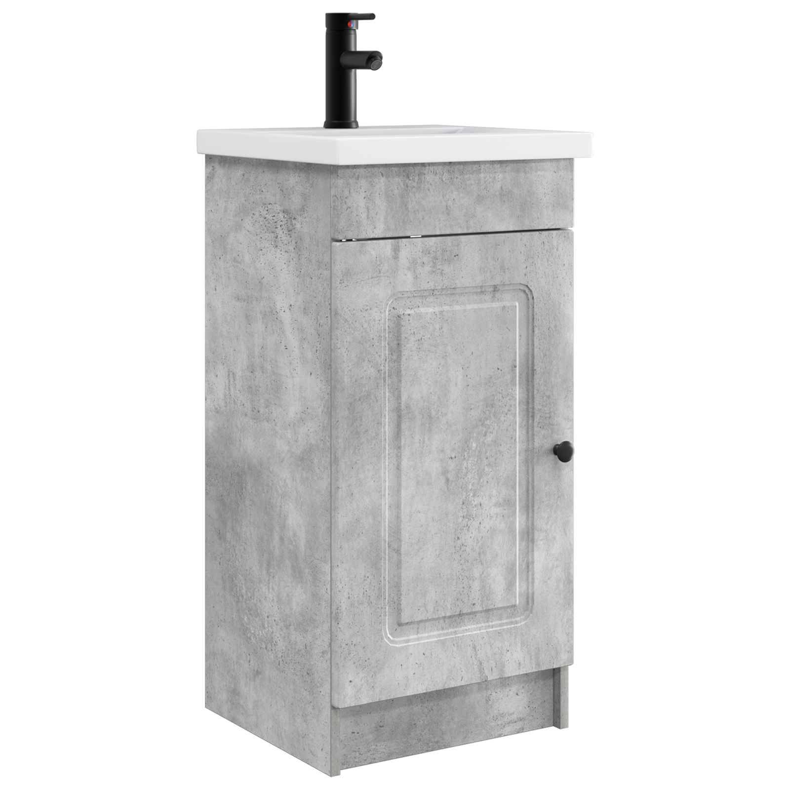 vidaXL Badezimmerschrank mit Waschbecken Betongrau 42 x 40 x 84,5 cm