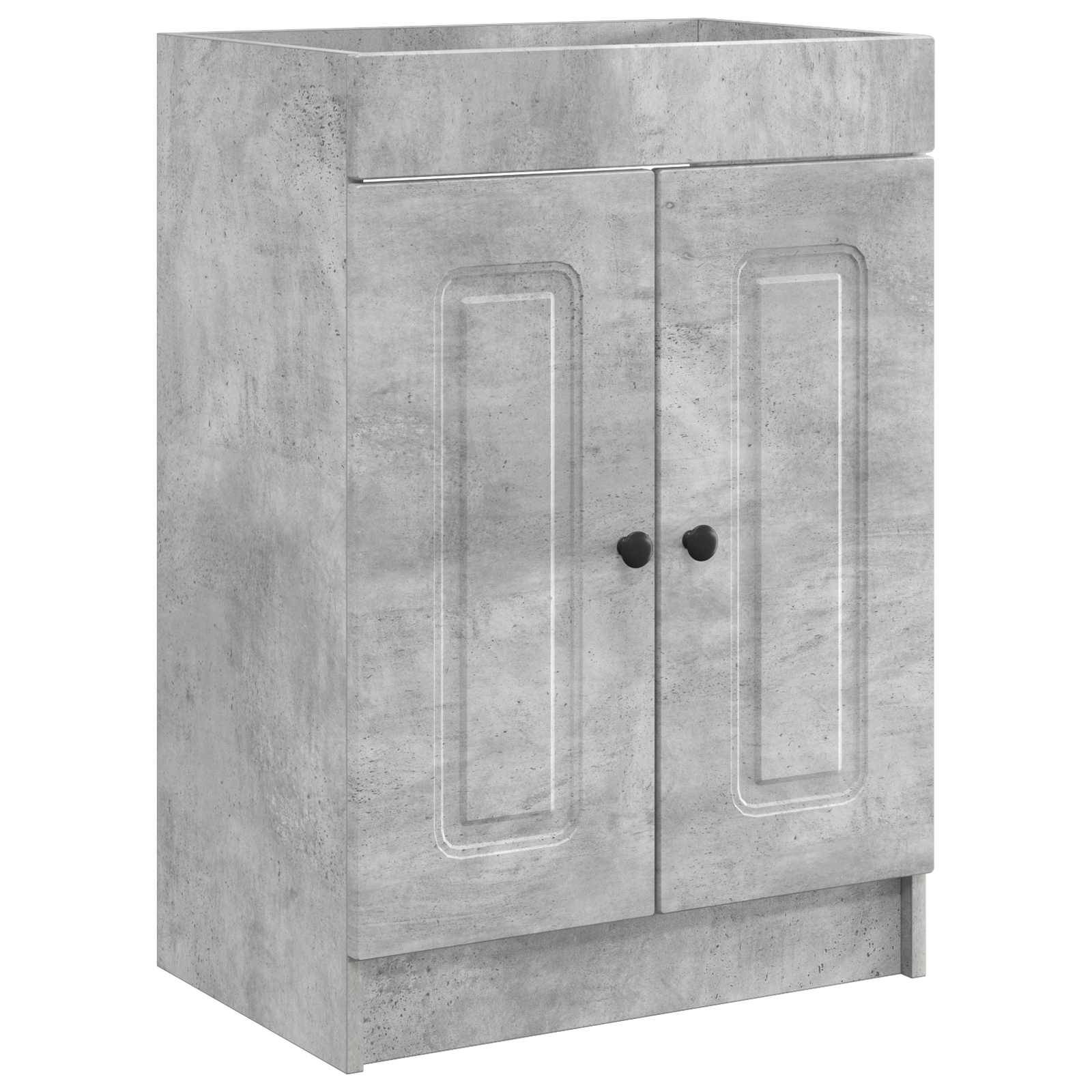 vidaXL Unter dem Waschbecken Badschrank Betongrau 56 x 37,5 x 81 cm