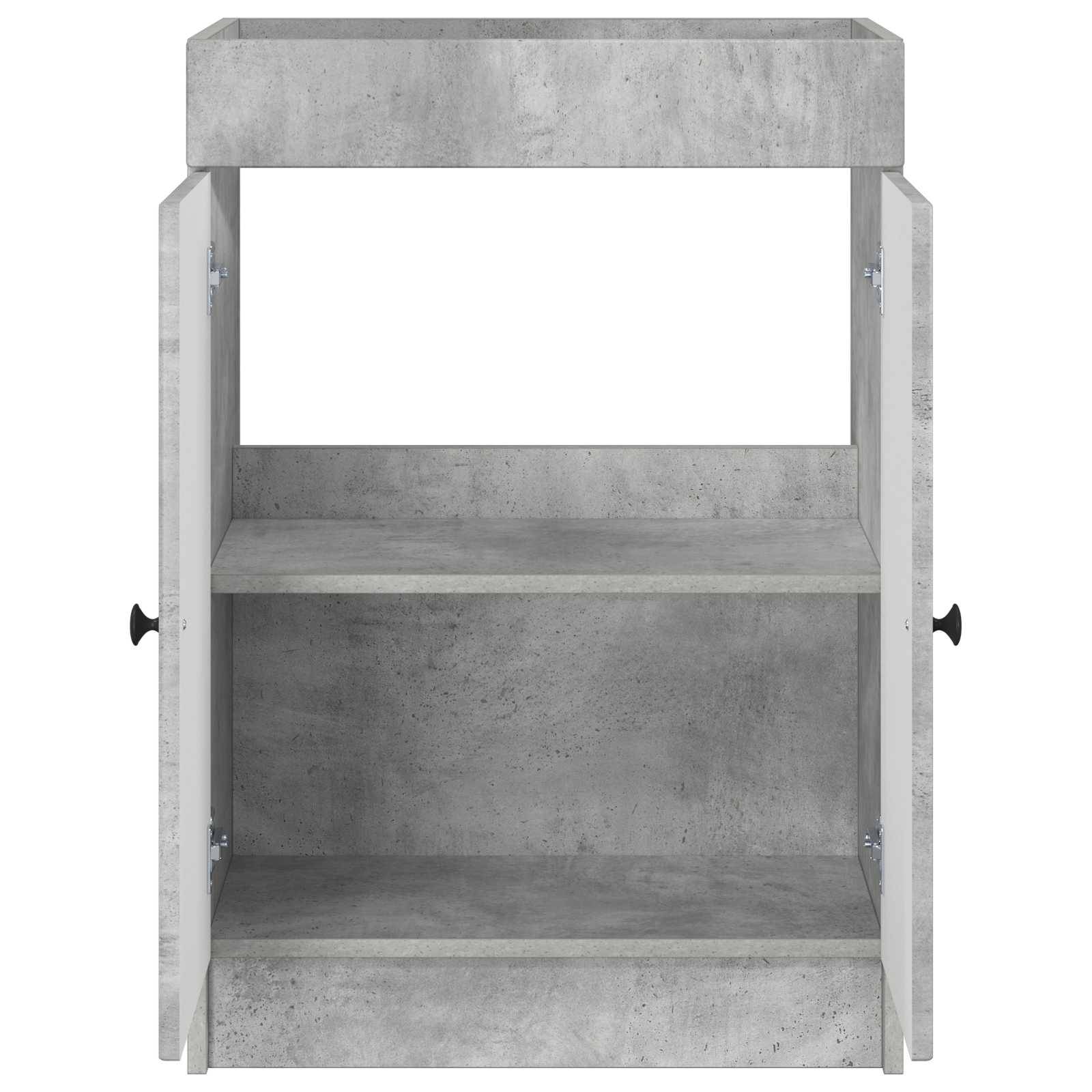 vidaXL Unter dem Waschbecken Badschrank Betongrau 56 x 37,5 x 81 cm